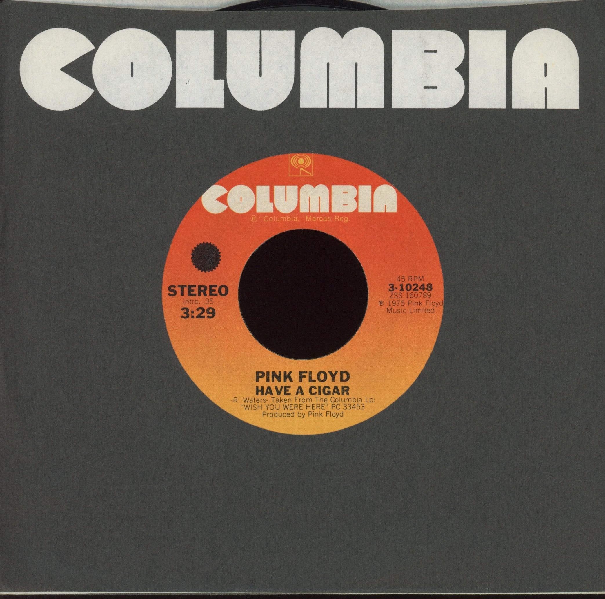 Pink Floyd - Have A Cigar / Welcome To The Machine on Columbia Rock 45