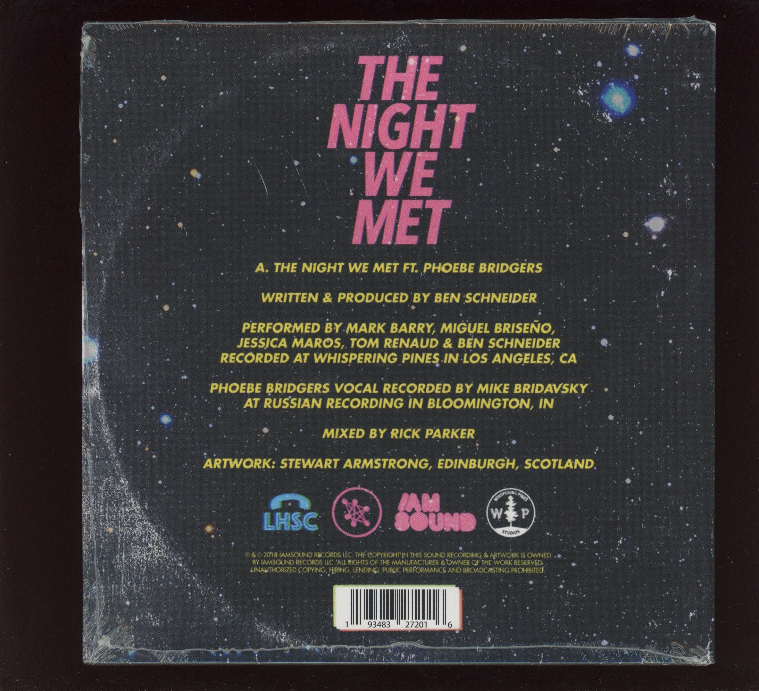 Lord Huron Featuring Phoebe Bridgers - The Night We Met on IAmSound RSD 2019 Single Sided Etched 7" Sealed