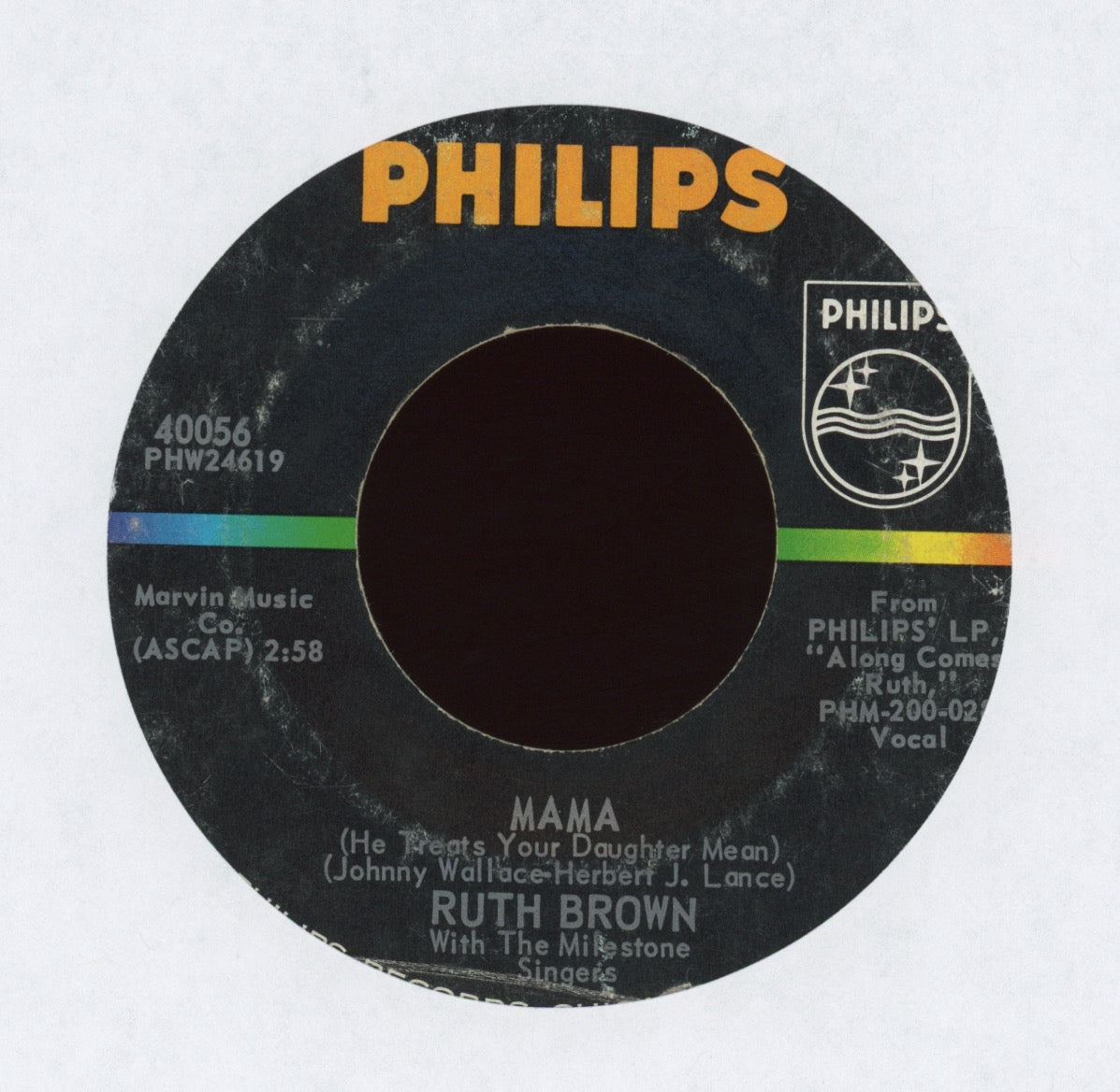 Ruth Brown - Mama (He Treats Your Daughter Mean) on Philips R&B 45