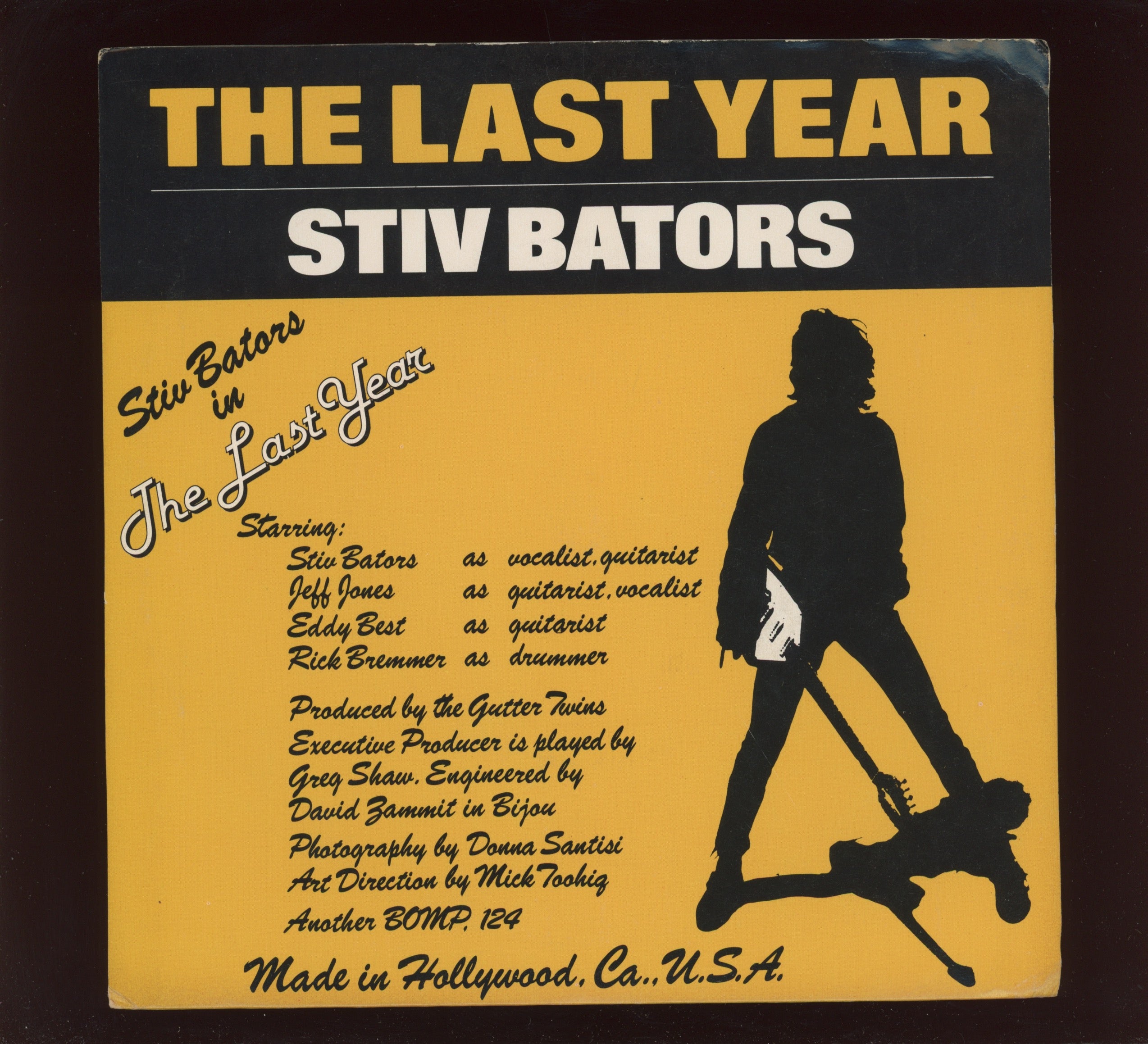 Stiv Bators - It's Cold Outside on BOMP First Press 45 With Pic Sleeve