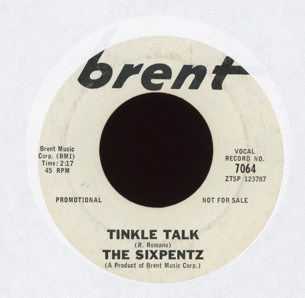 The Sixpentz - Don't Say You're Sorry on Brent Promo Pop Rock 45