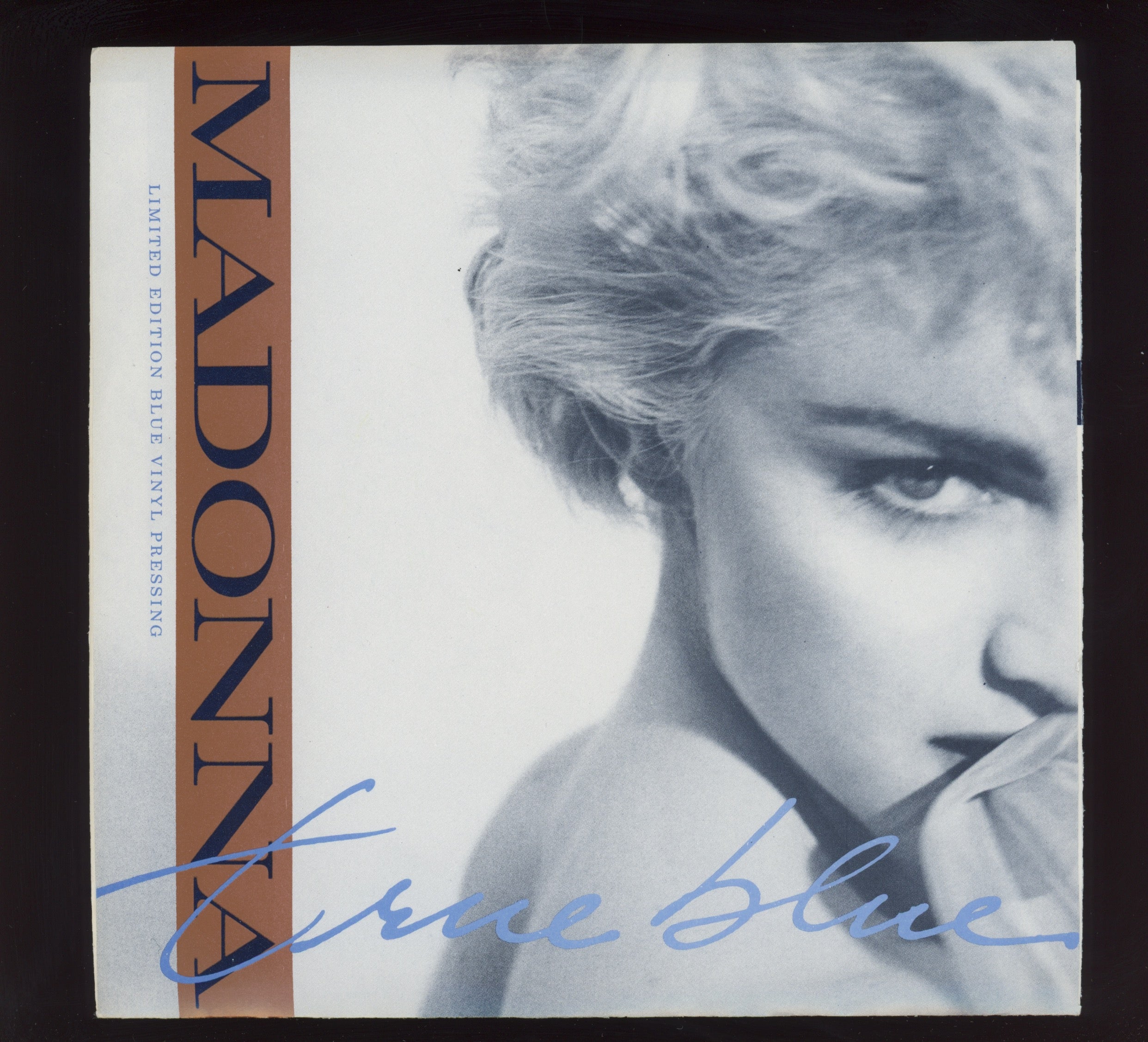 Madonna - True Blue on Sire Blue Vinyl Promo 45 With Pic Sleeve