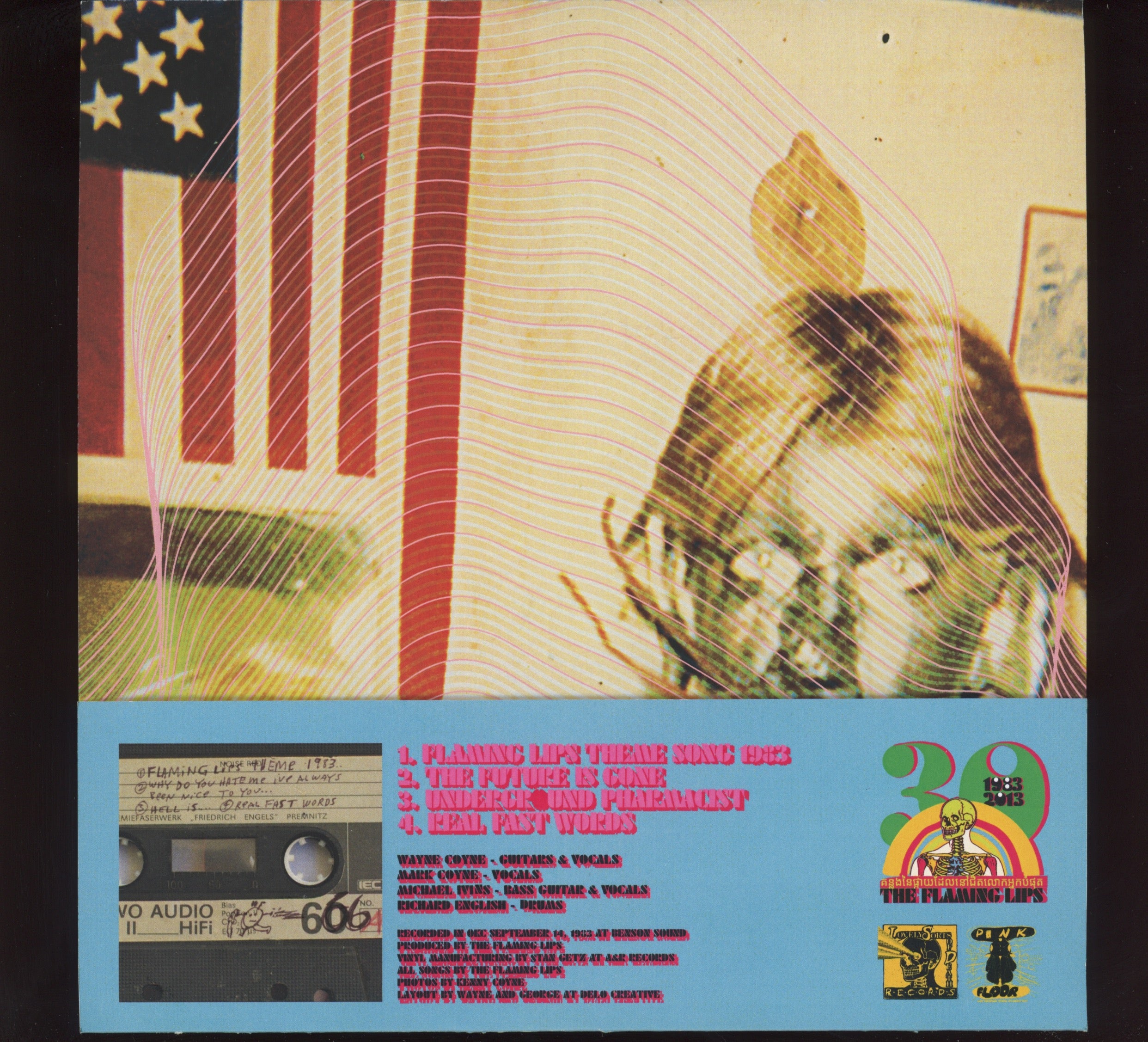 The Flaming Lips - 2nd Cassette Demo on Lovely Sorts of Death Ltd Blue Vinyl 7" With Pic Sleeve