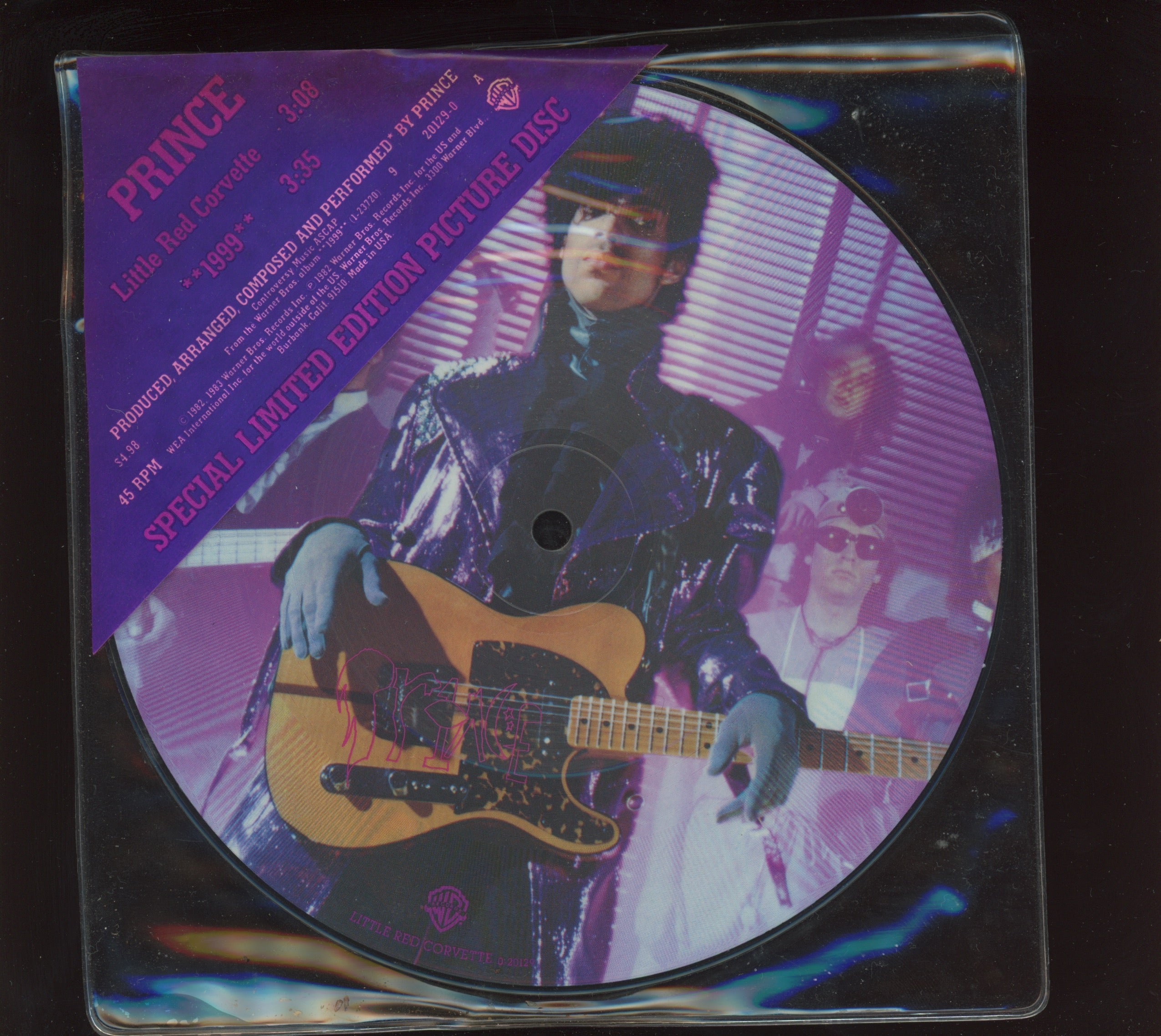 Prince - Little Red Corvette / 1999 on Warner Bros Ltd Edition 7" Picture Disc