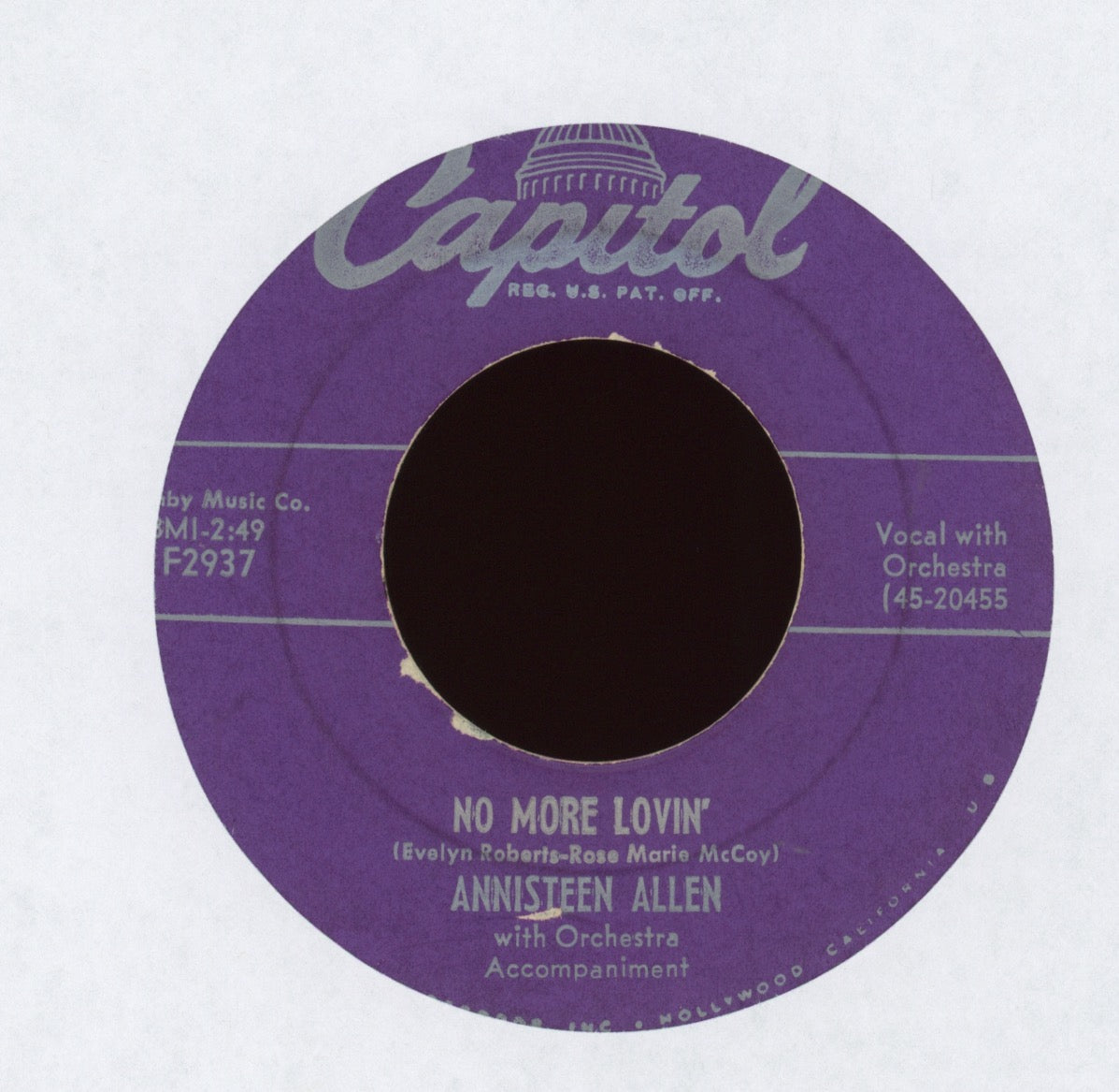 Annisteen Allen - Take A Chance On Me on Capitol R&B Mambo 45