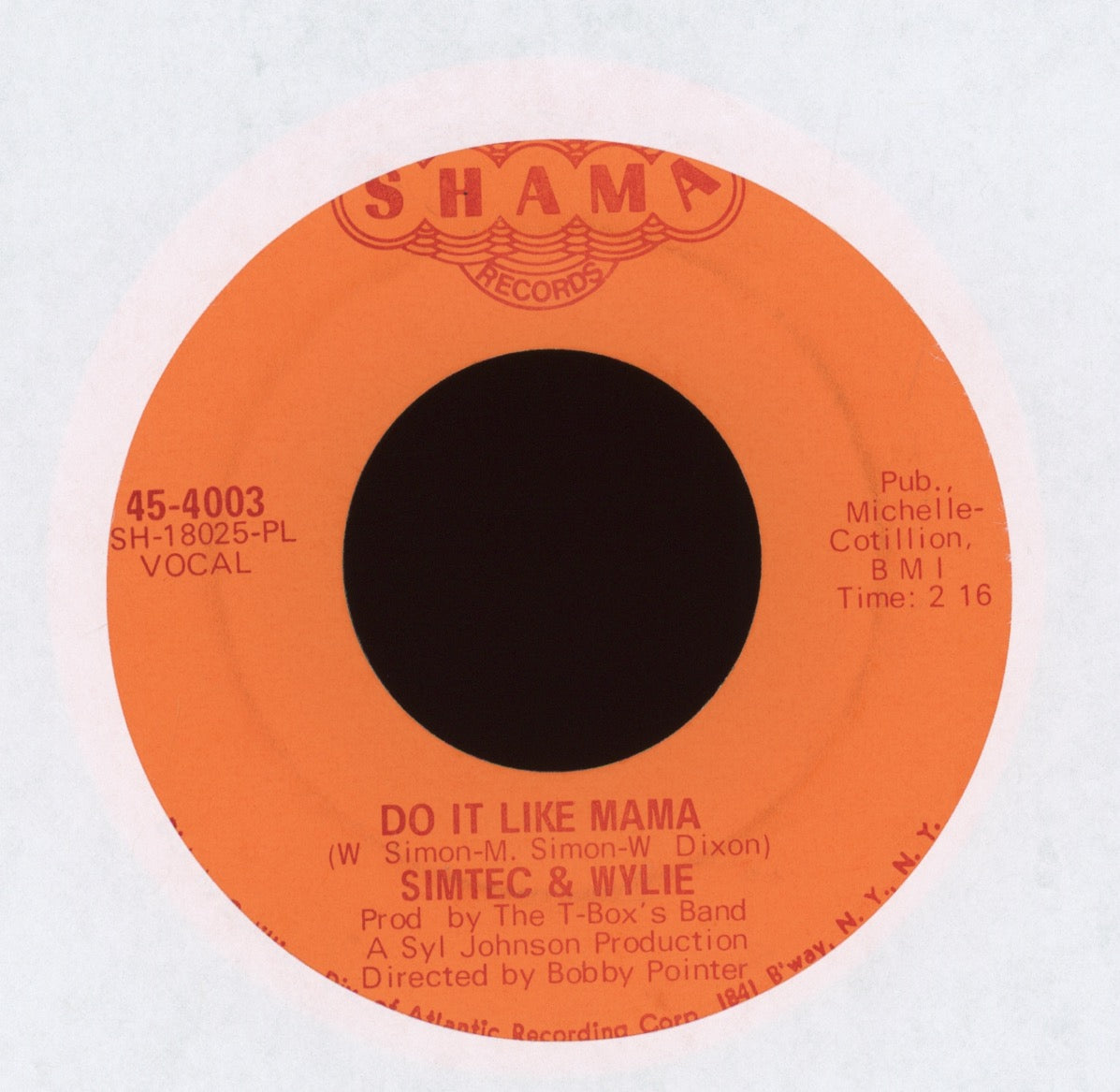 Simtec & Wylie - Do It Like Mama on Shama Funk 45