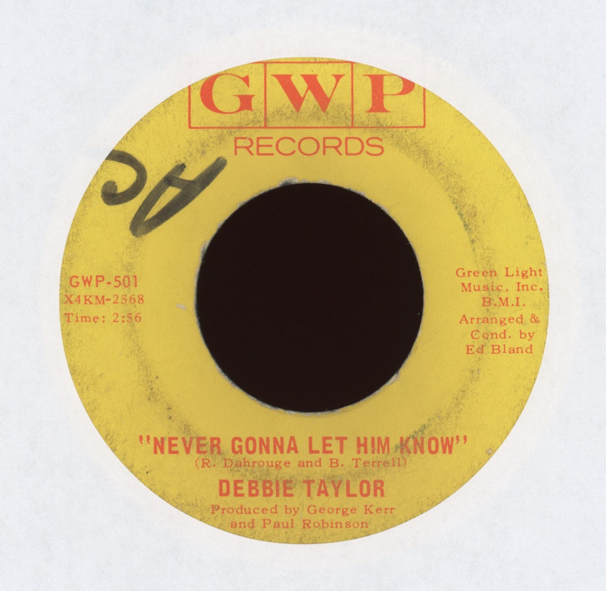 Debbie Taylor - Never Gonna Let Him Know on GWP Crossover Soul 45