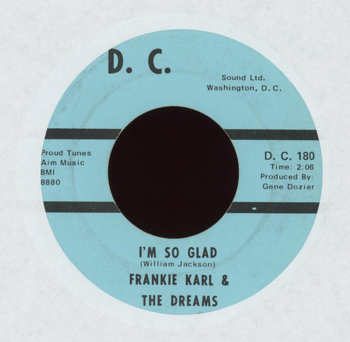 Frankie Karl And The Dreams - Don't Be Afraid (Do As I Say) on D.C. Sweet Soul 45