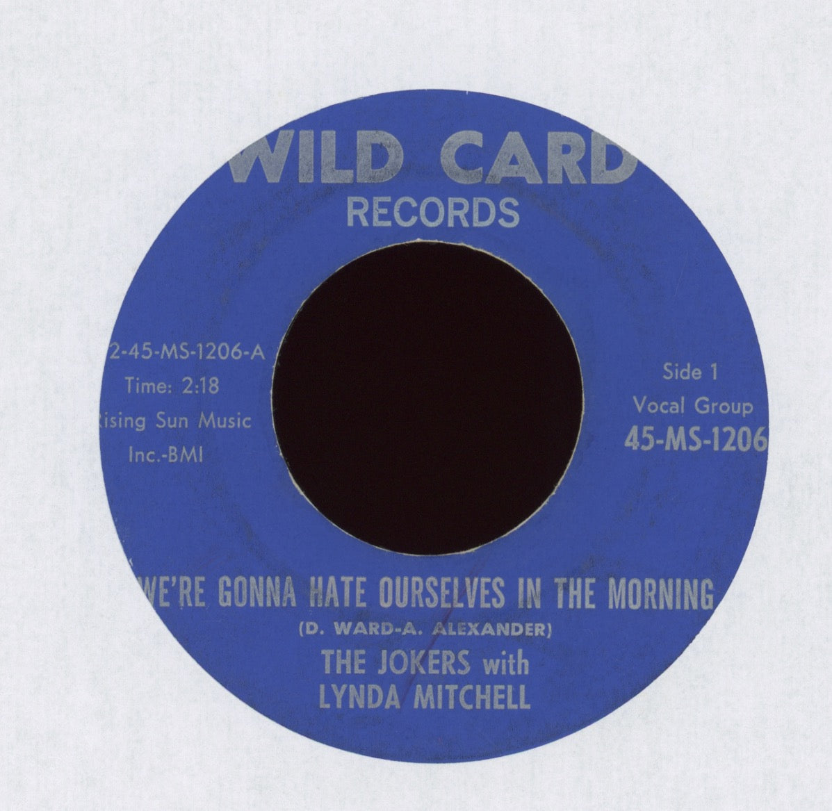 The Jokers with Lynda Mitchell - We're Gonna Hate Ourselves in the Morning on Wild Card Mod Rock 45
