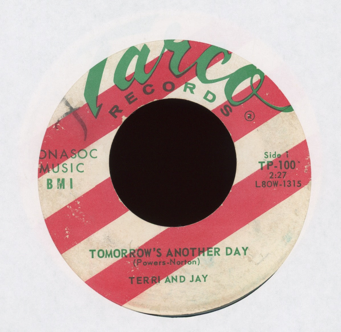 Terri And Jay - Tomorrow's Another Day on Tarco Teen R&B Doo Wop 45