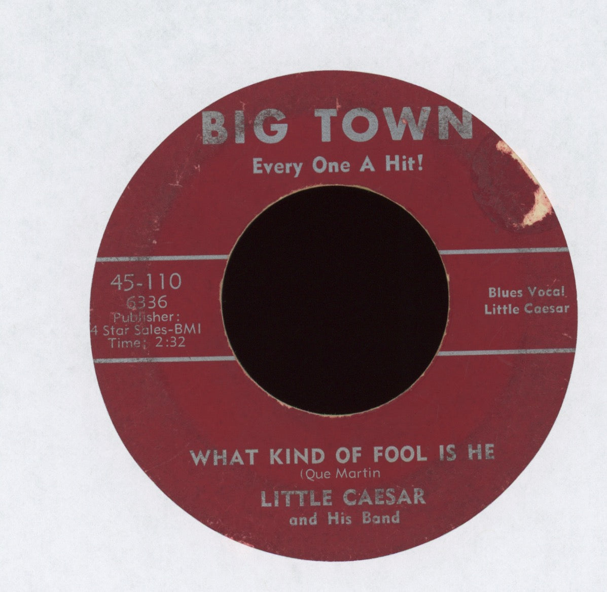 Little Caesar - Wonder Why I'm Leaving on Big Town R&B Blues 45