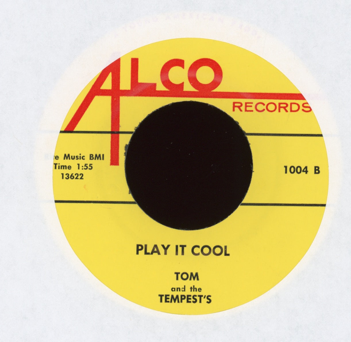 Tom & The Tempests - It's Over Now on Alco Garage 45 With Picture Sleeve