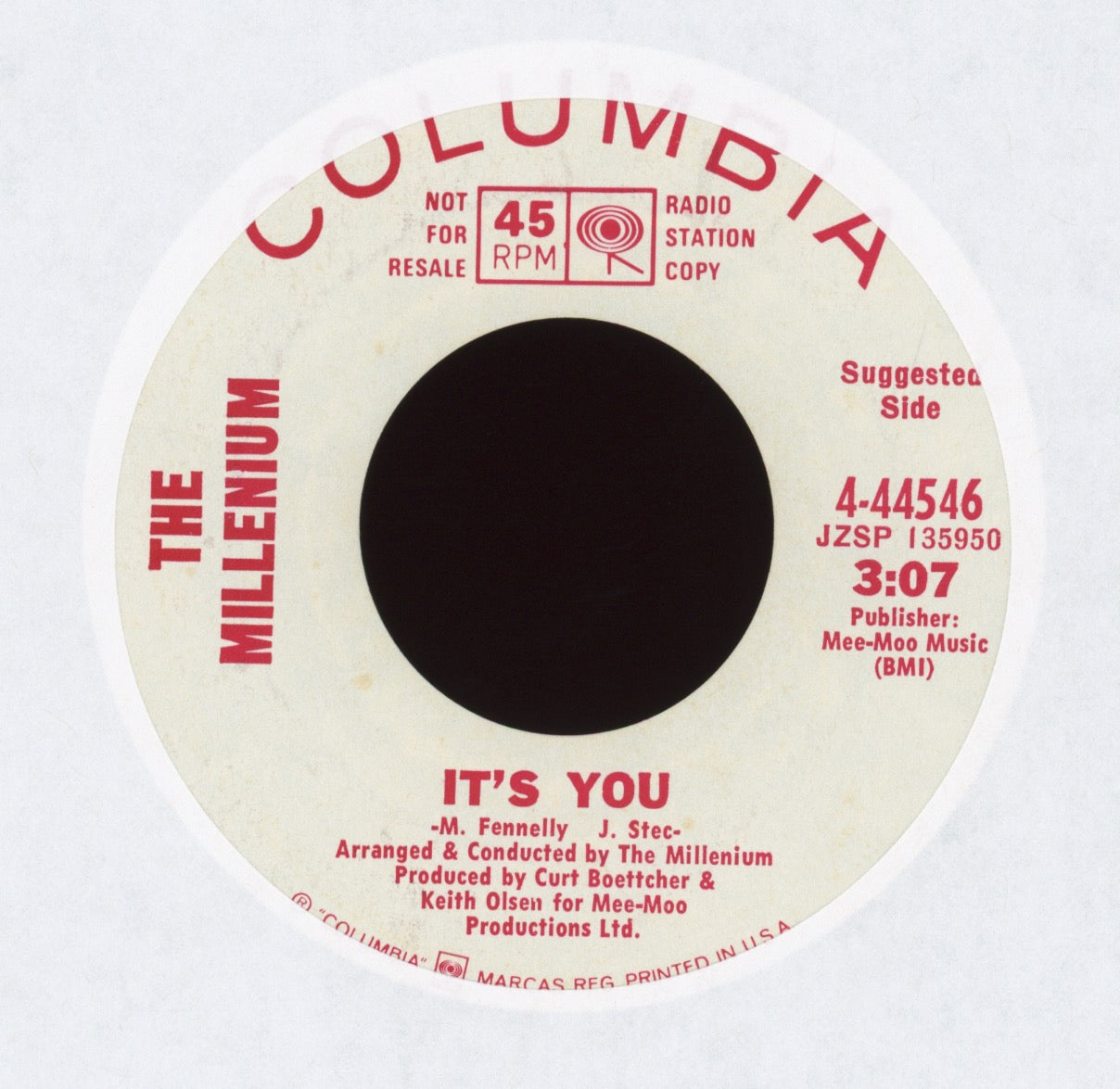The Millennium - It's You on Columbia Promo Pop Psych 45