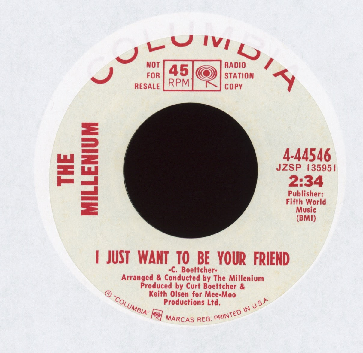 The Millennium - It's You on Columbia Promo Pop Psych 45