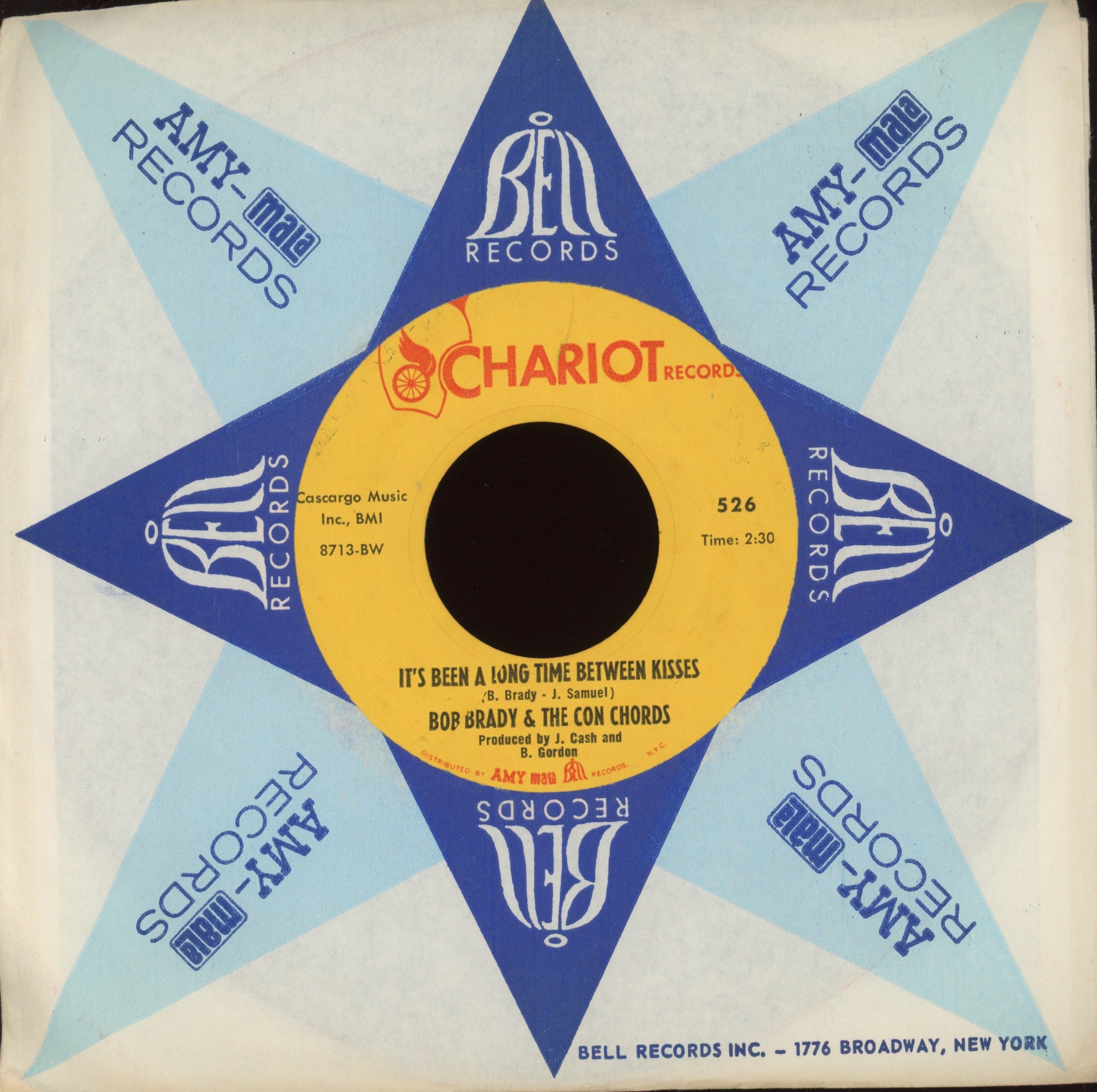 Bob Brady & The Con Chords - Everybody's Goin' To The Love-In on Chariot Northern Soul 45