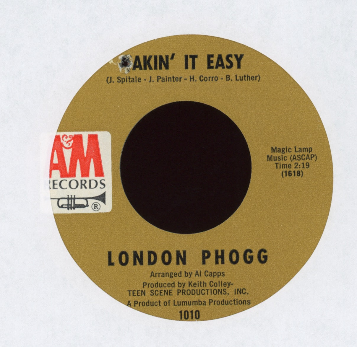 London Phogg - The Times To Come on A&M Pop Psych Rock 45
