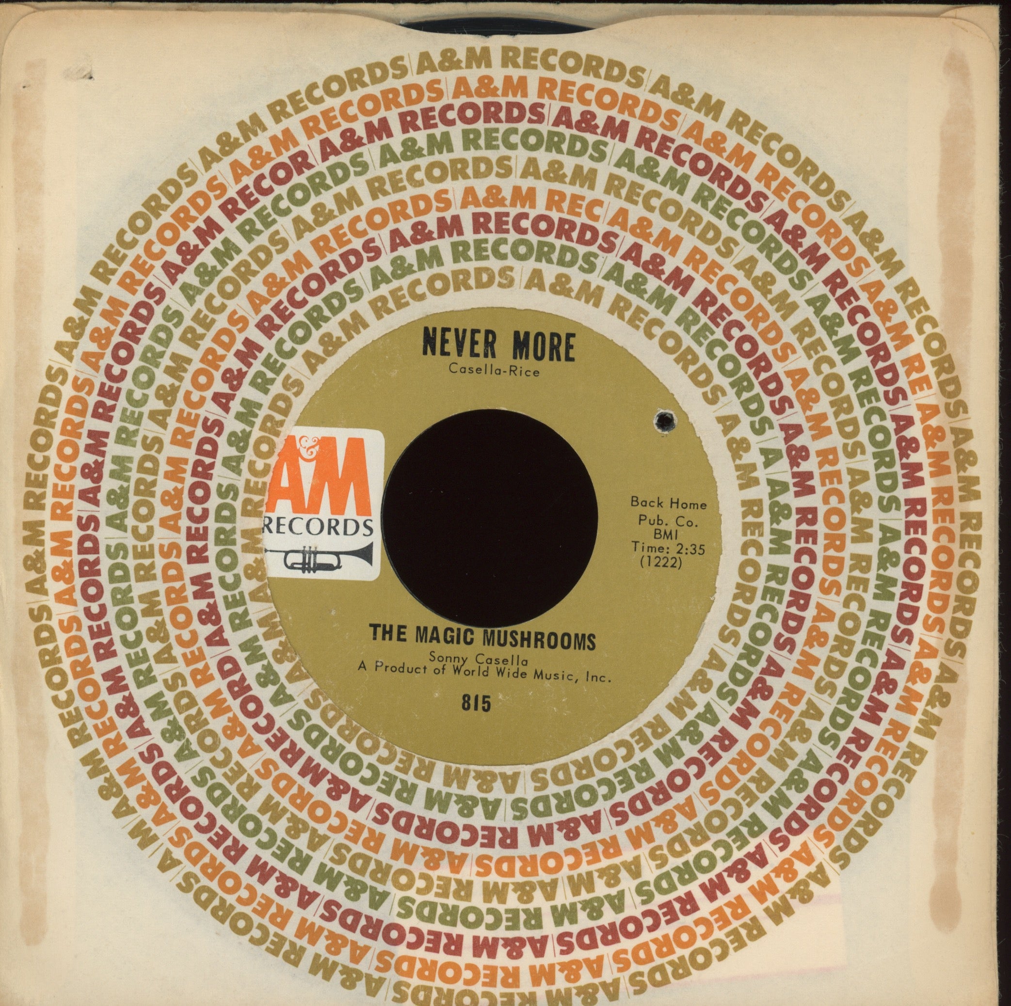 The Magic Mushrooms - It's-A-Happening on A&M Psych Rock 45
