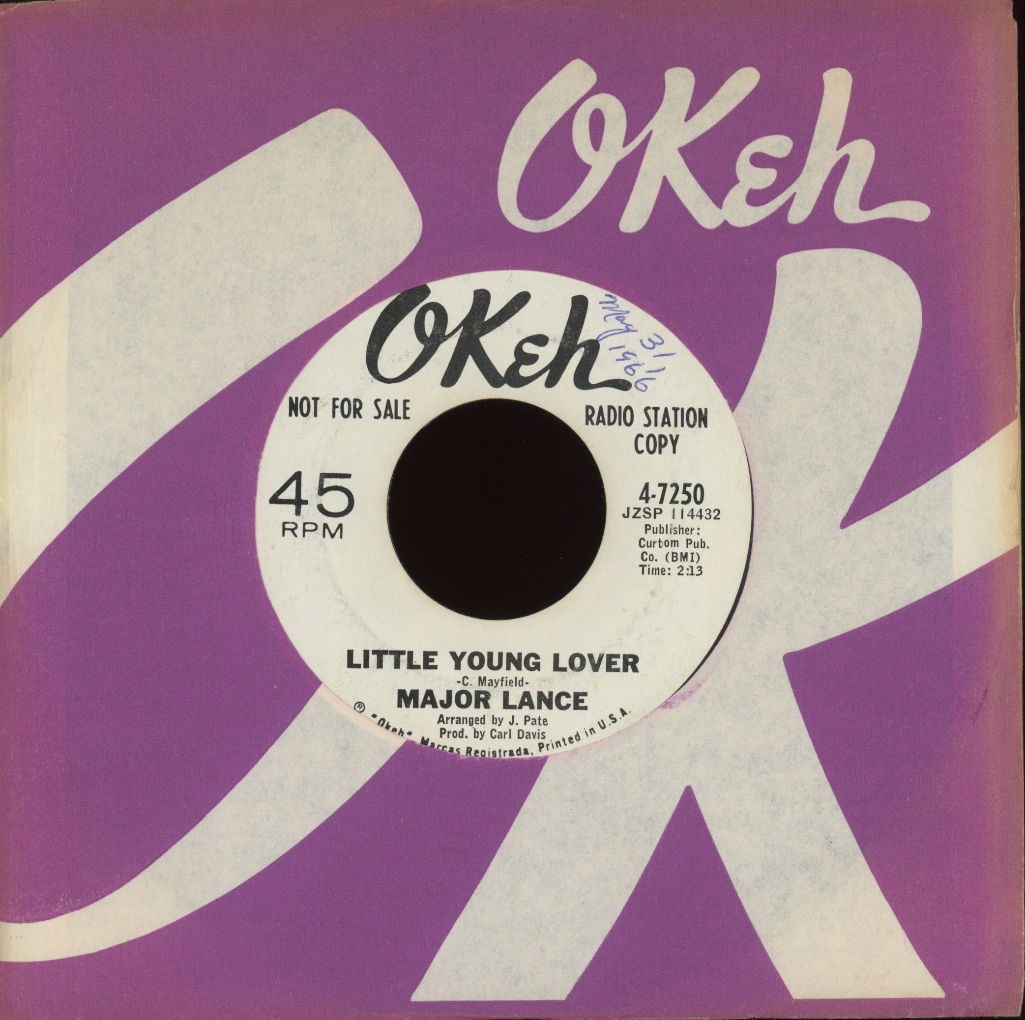 Major Lance - Investigate on Okeh Promo Northern Soul 45