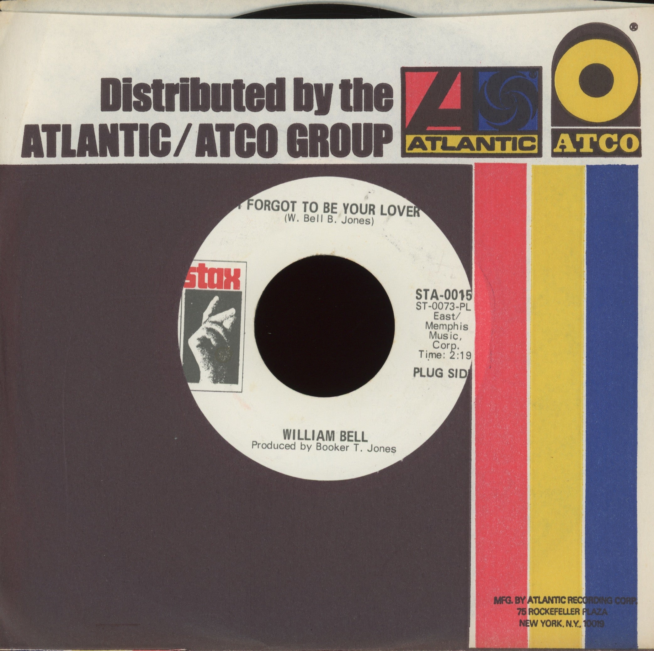 William Bell - I Forgot To Be Your Lover on Stax Promo 45 Samples