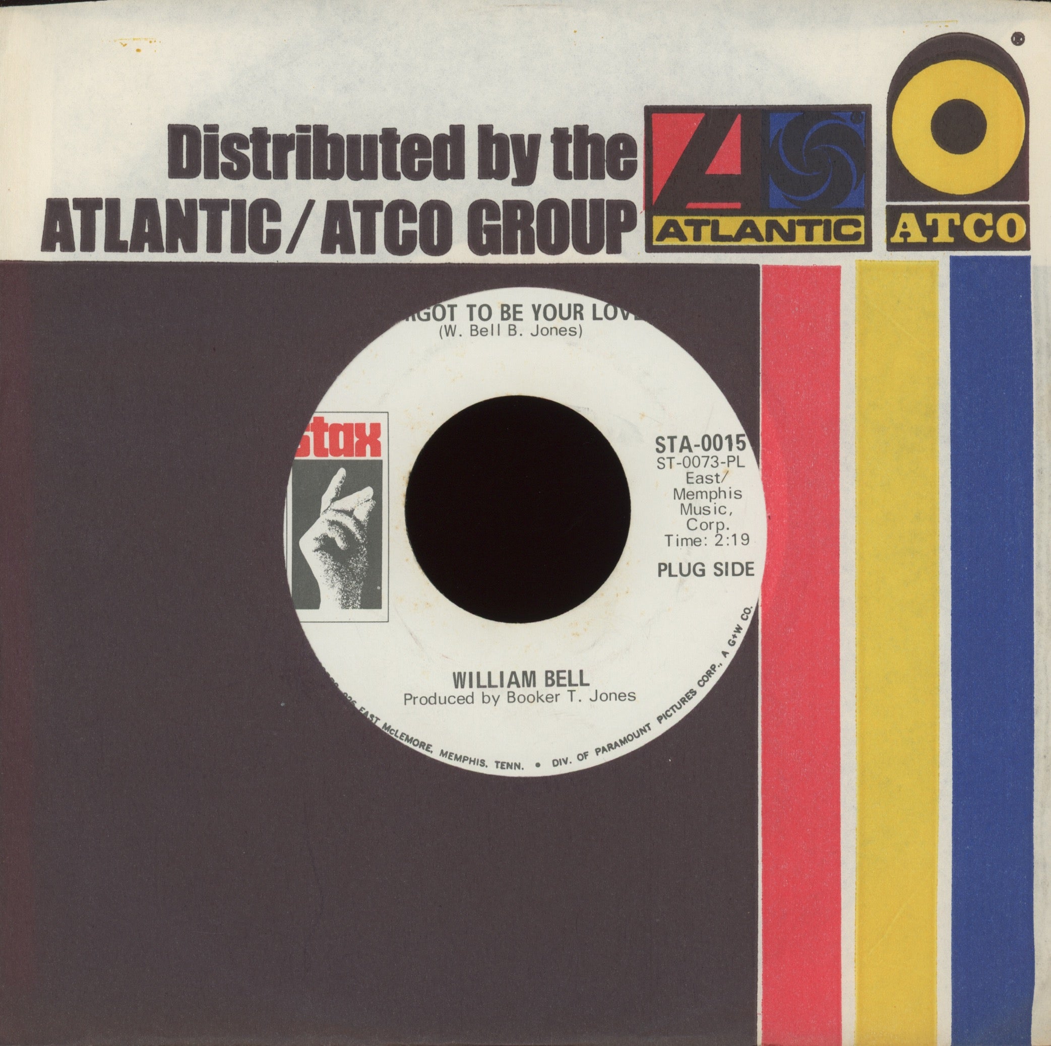 William Bell - I Forgot To Be Your Lover on Stax Promo 45 Samples