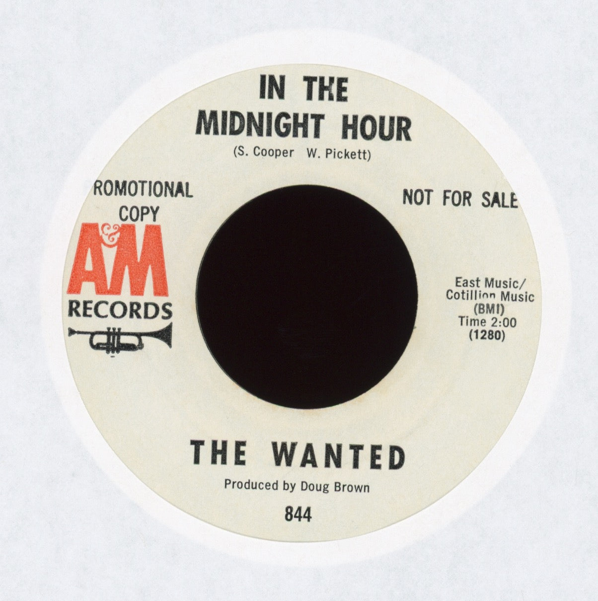 The Wanted - In The Midnight Hour on A&M Promo Garage 45