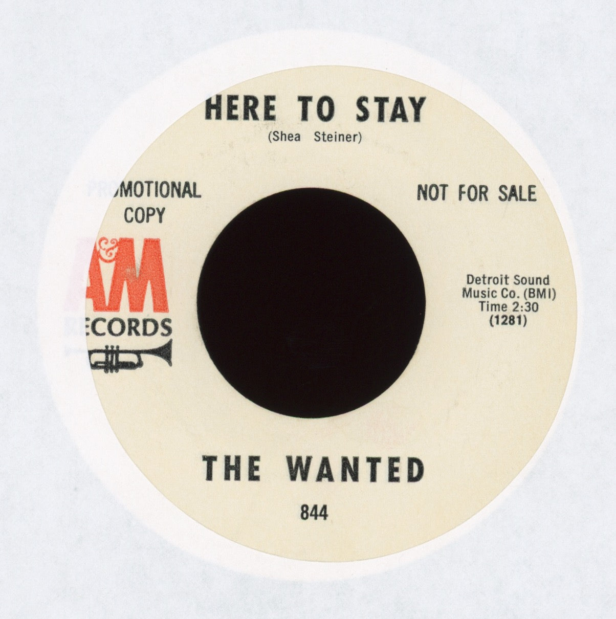 The Wanted - In The Midnight Hour on A&M Promo Garage 45