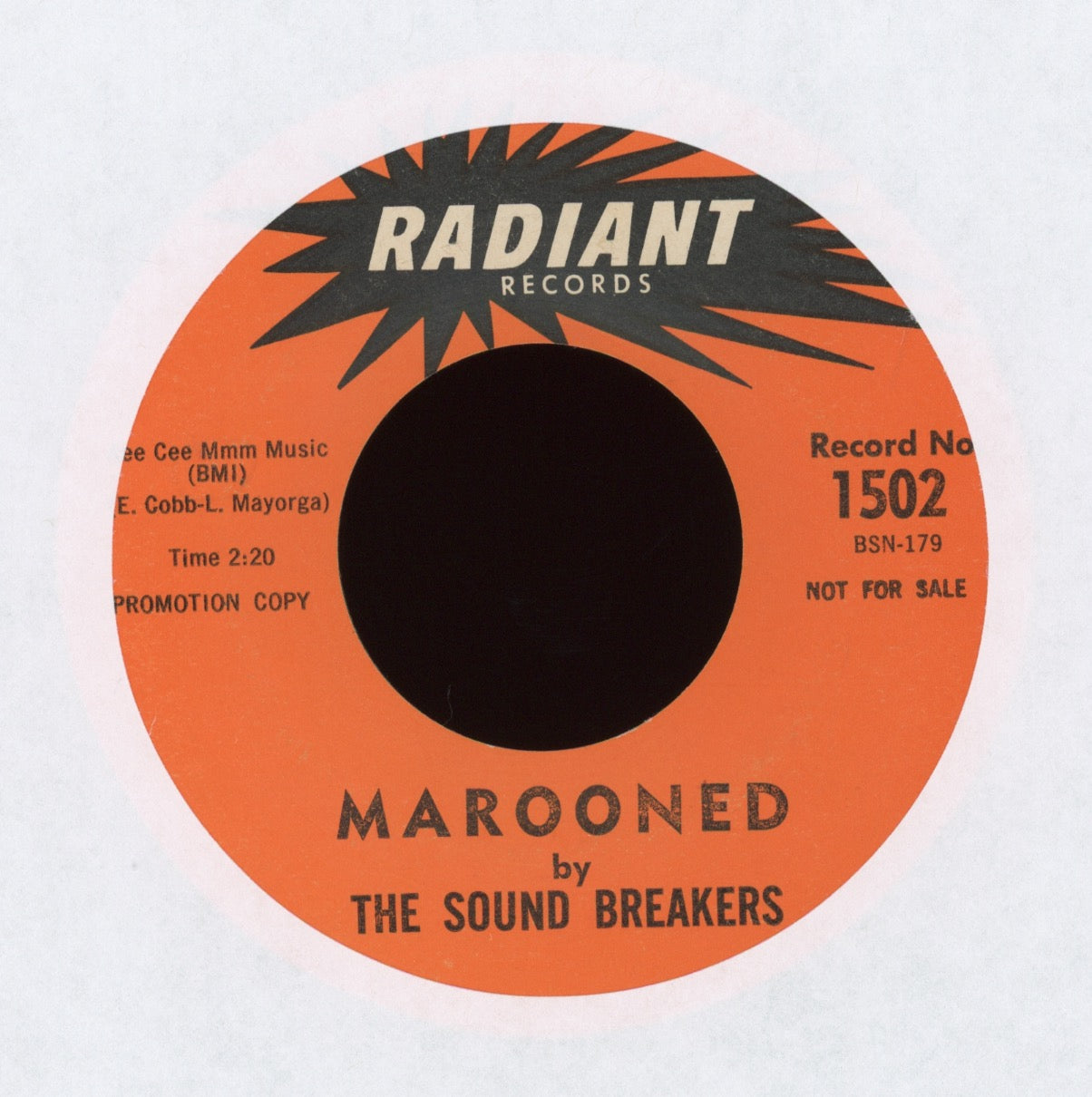 The Sound Breakers - Marooned on Radiant Exotica Surf 45
