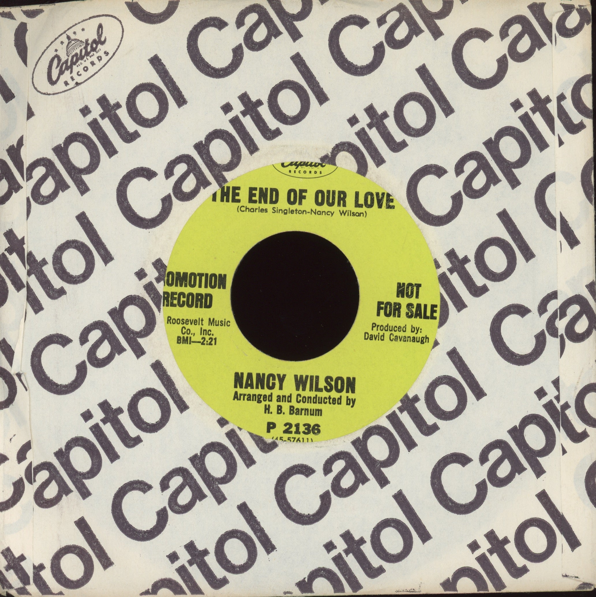 Nancy Wilson - Face It Girl, It's Over on Capitol Promo Northern Soul 45