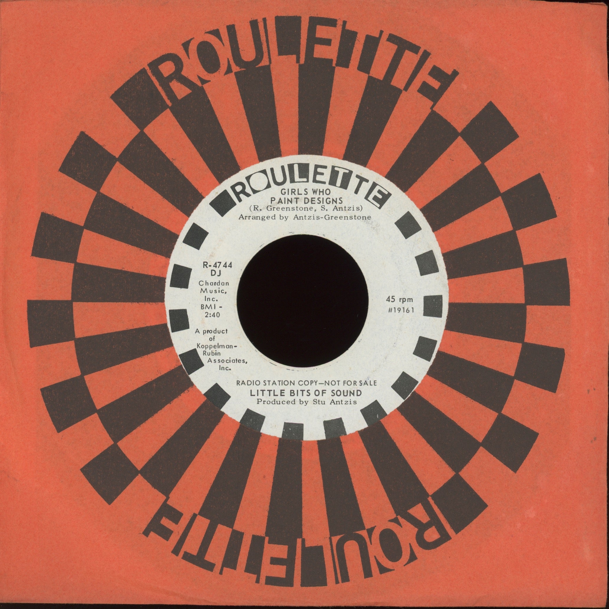 Little Bits Of Sound - Girls Who Paint Designs on Roulette Promo Garage Psych 45