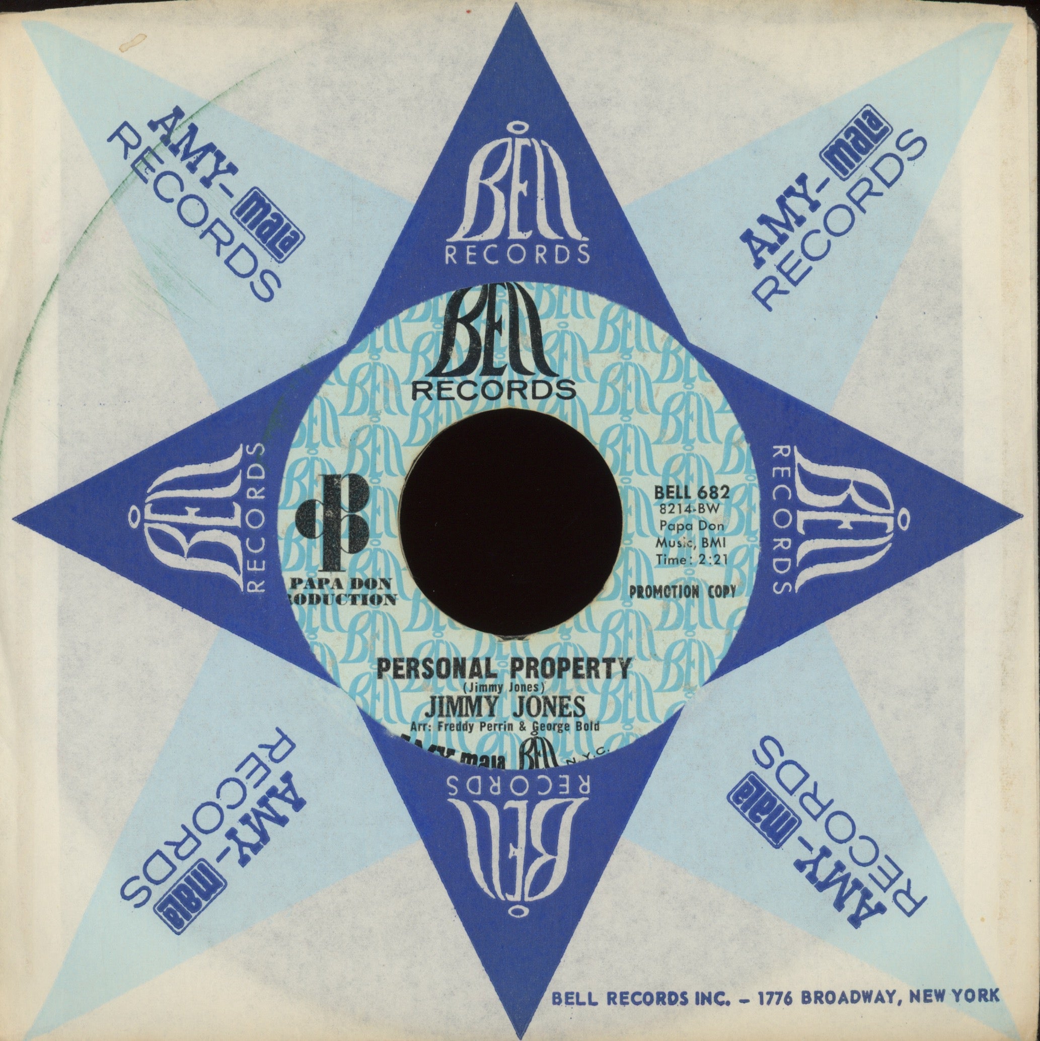 Jimmy Jones - 39-21-40 Shape on Bell Promo Northern Soul 45
