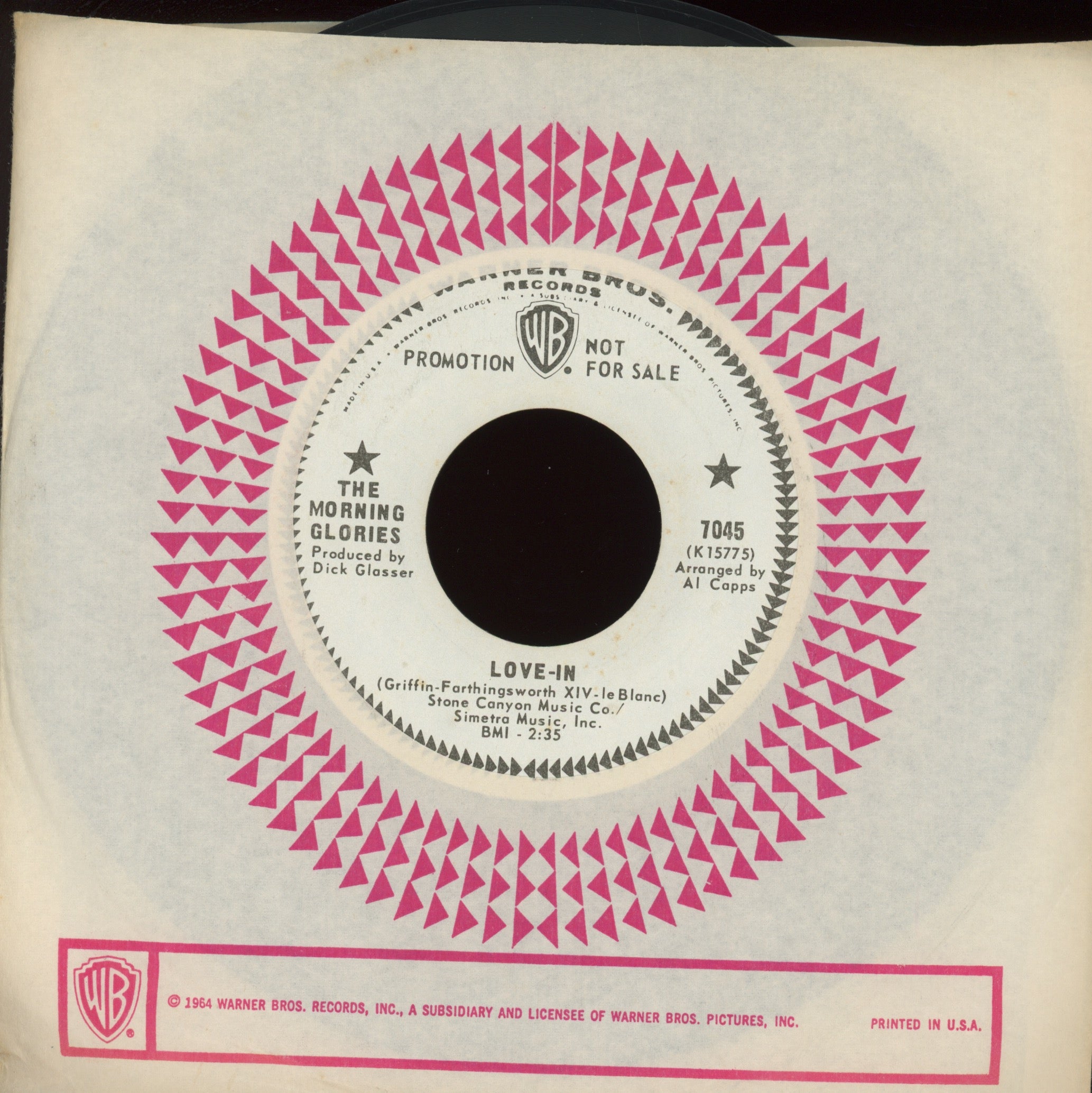 The Morning Glories - Love-In on WB Promo Pop Psych 45