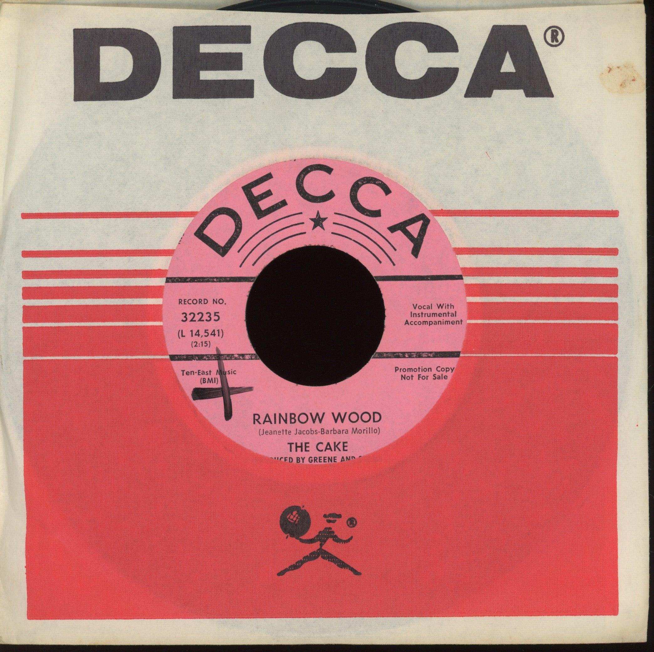 The Cake - Rainbow Wood on Decca Promo Folk Psych 45