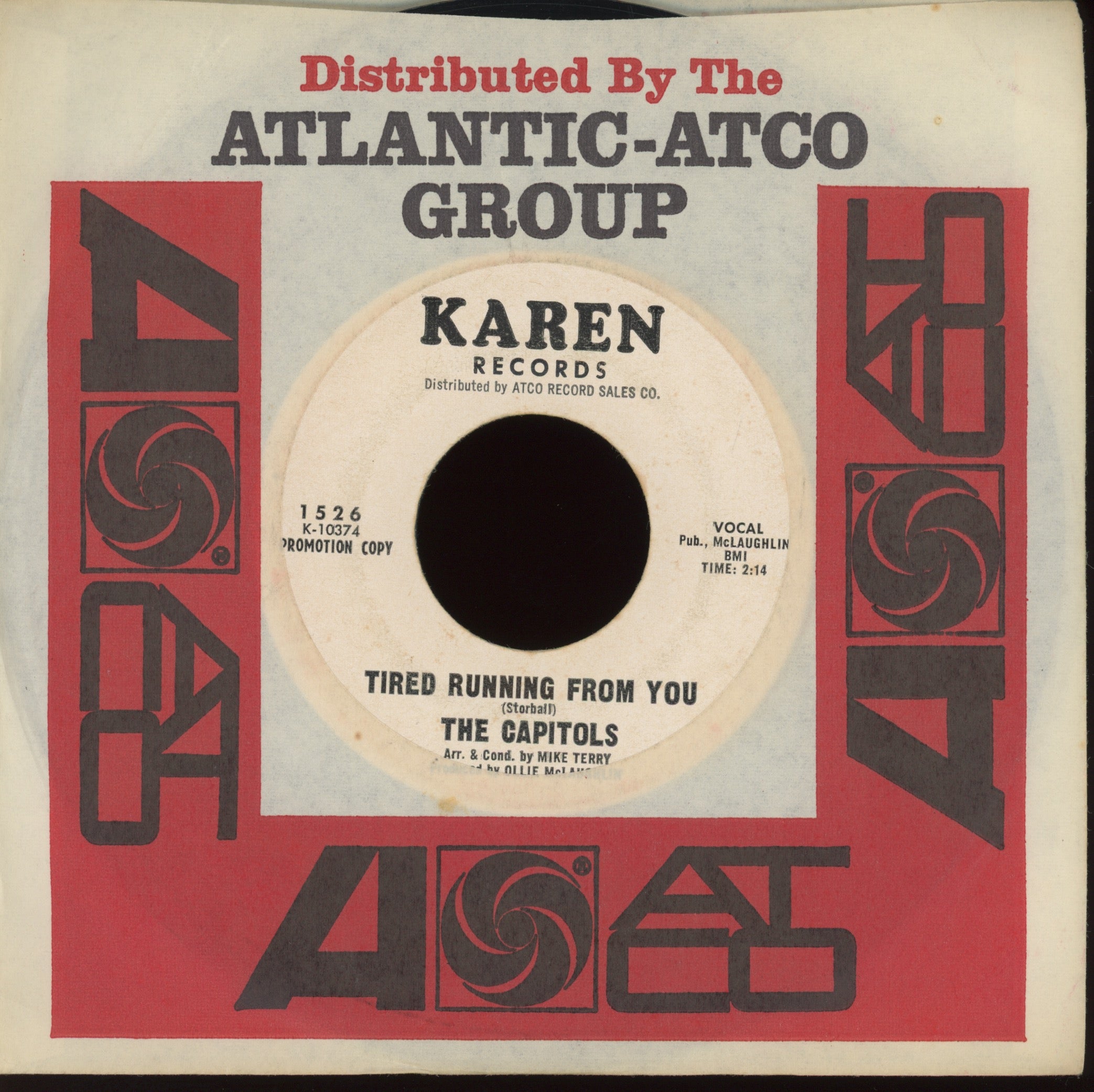 The Capitols - Tired Running From You on Karen Promo Northern Soul 45