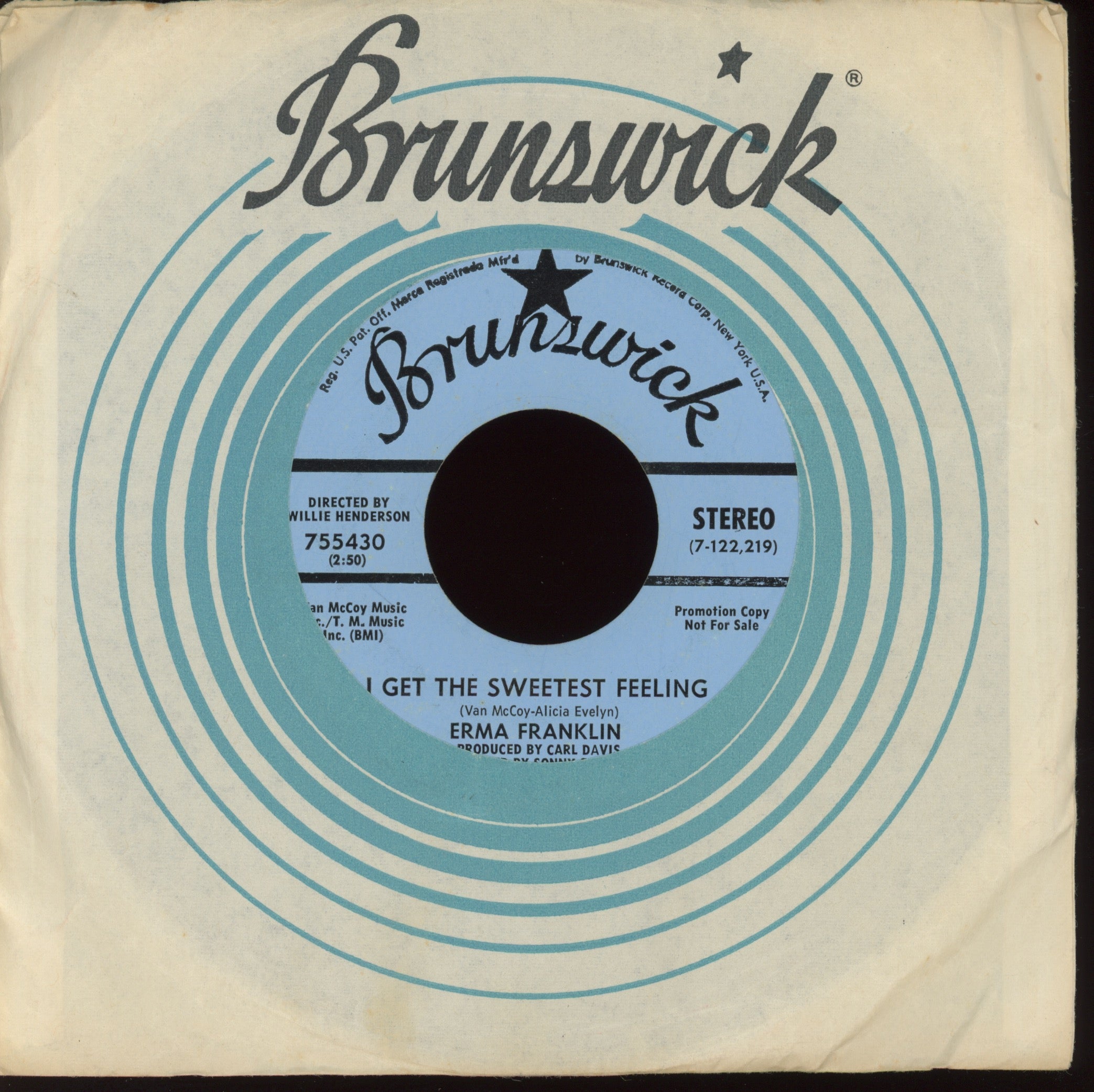 Erma Franklin - I Get The Sweetest Feeling on Brunswick Promo Northern Soul 45