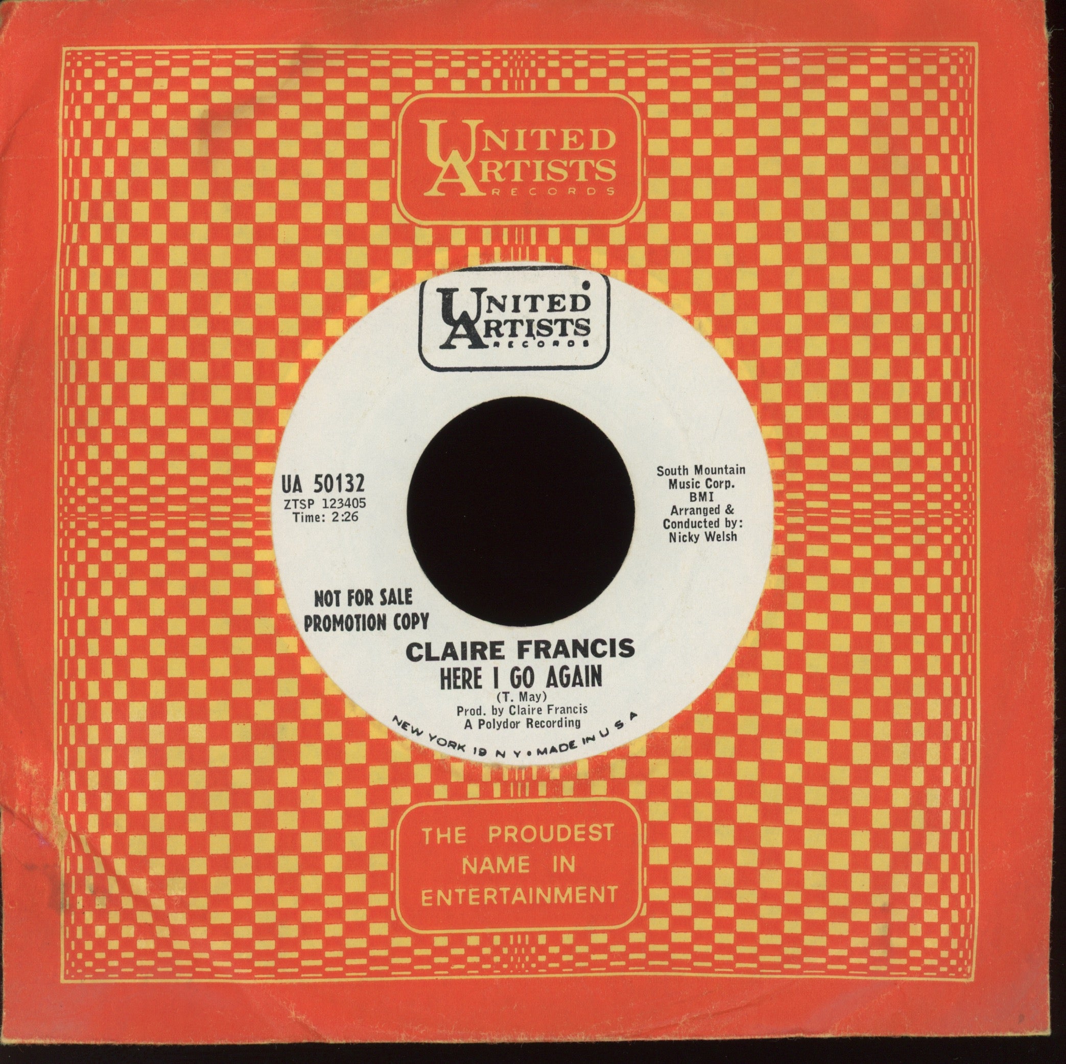 Claire Francis - I've Got My Own Thing Going on UA Promo Garage 45