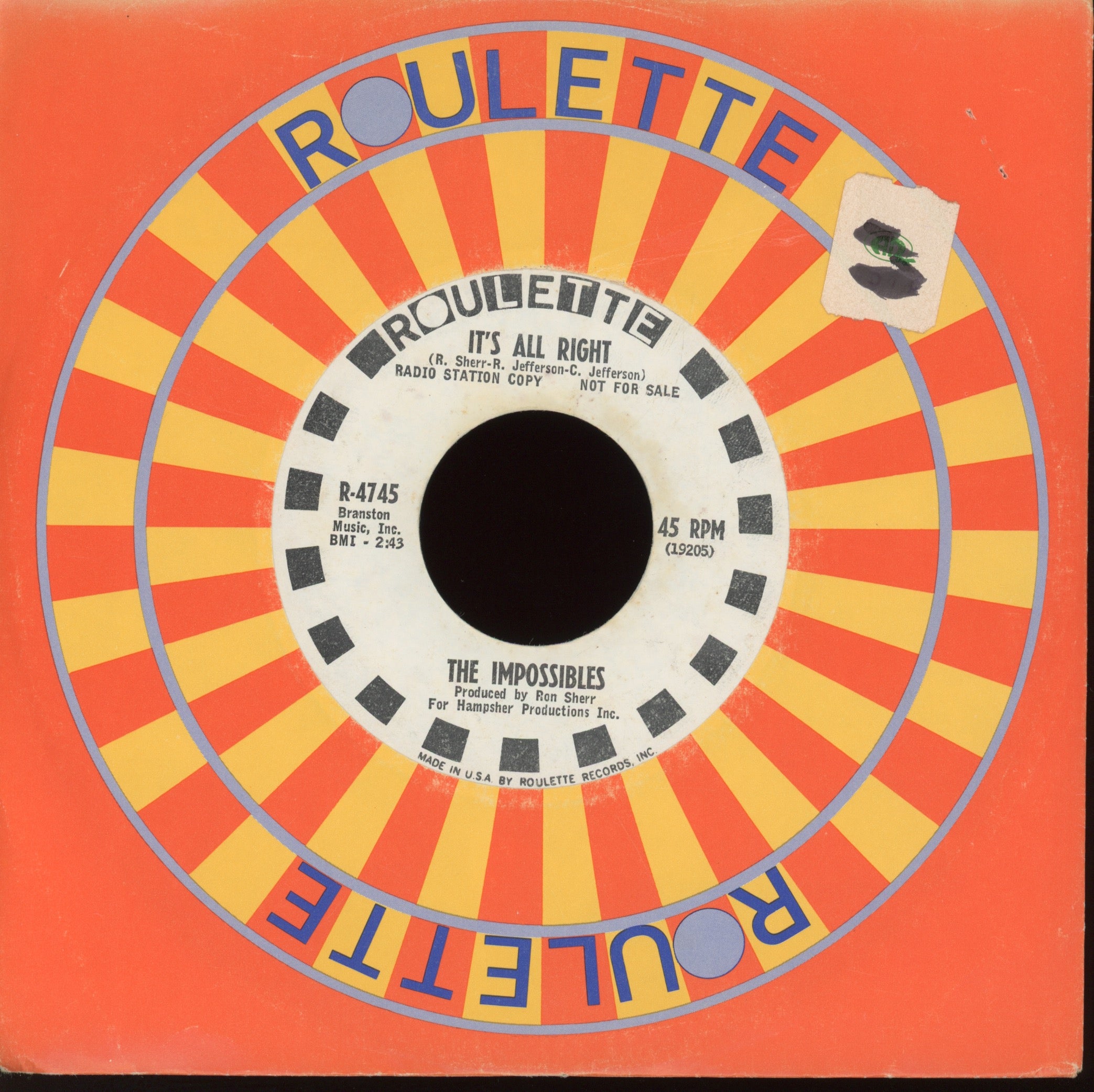 The Impossibles - I Wanna Know on Roulette Promo Northern Soul 45