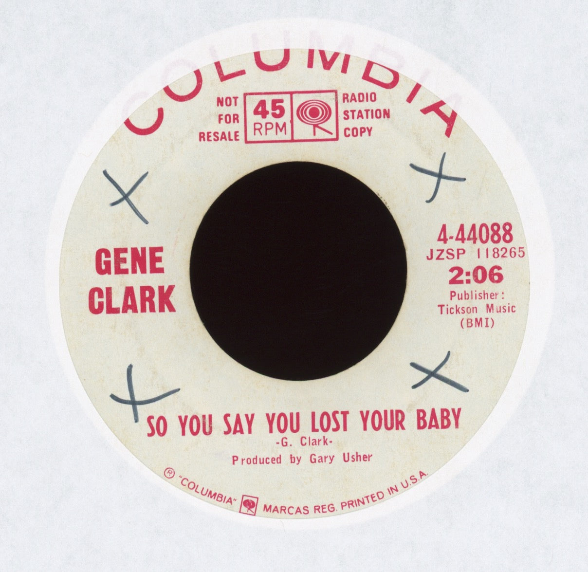 Gene Clark - So You Say You Lost Your Baby on Columbia Psych Rock 45