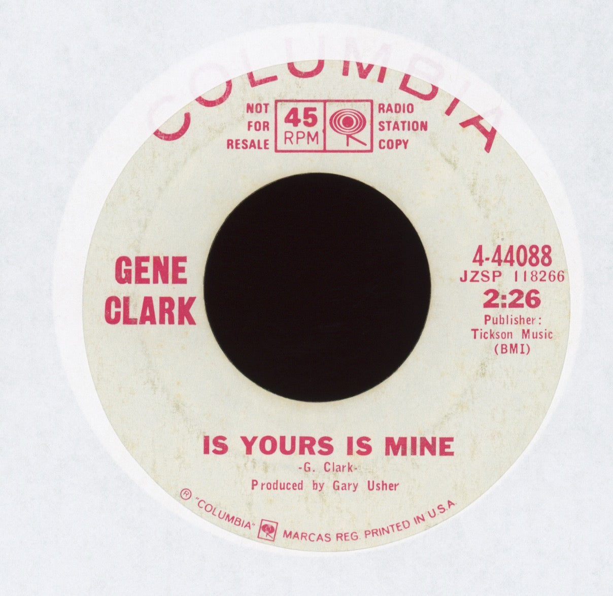 Gene Clark - So You Say You Lost Your Baby on Columbia Psych Rock 45
