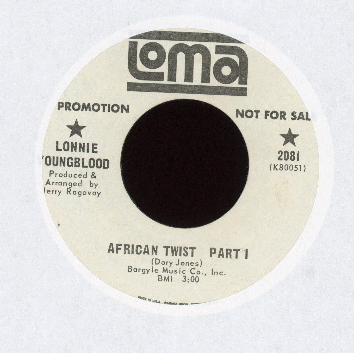 Lonnie Youngblood - African Twist on Loma Promo Funk 45