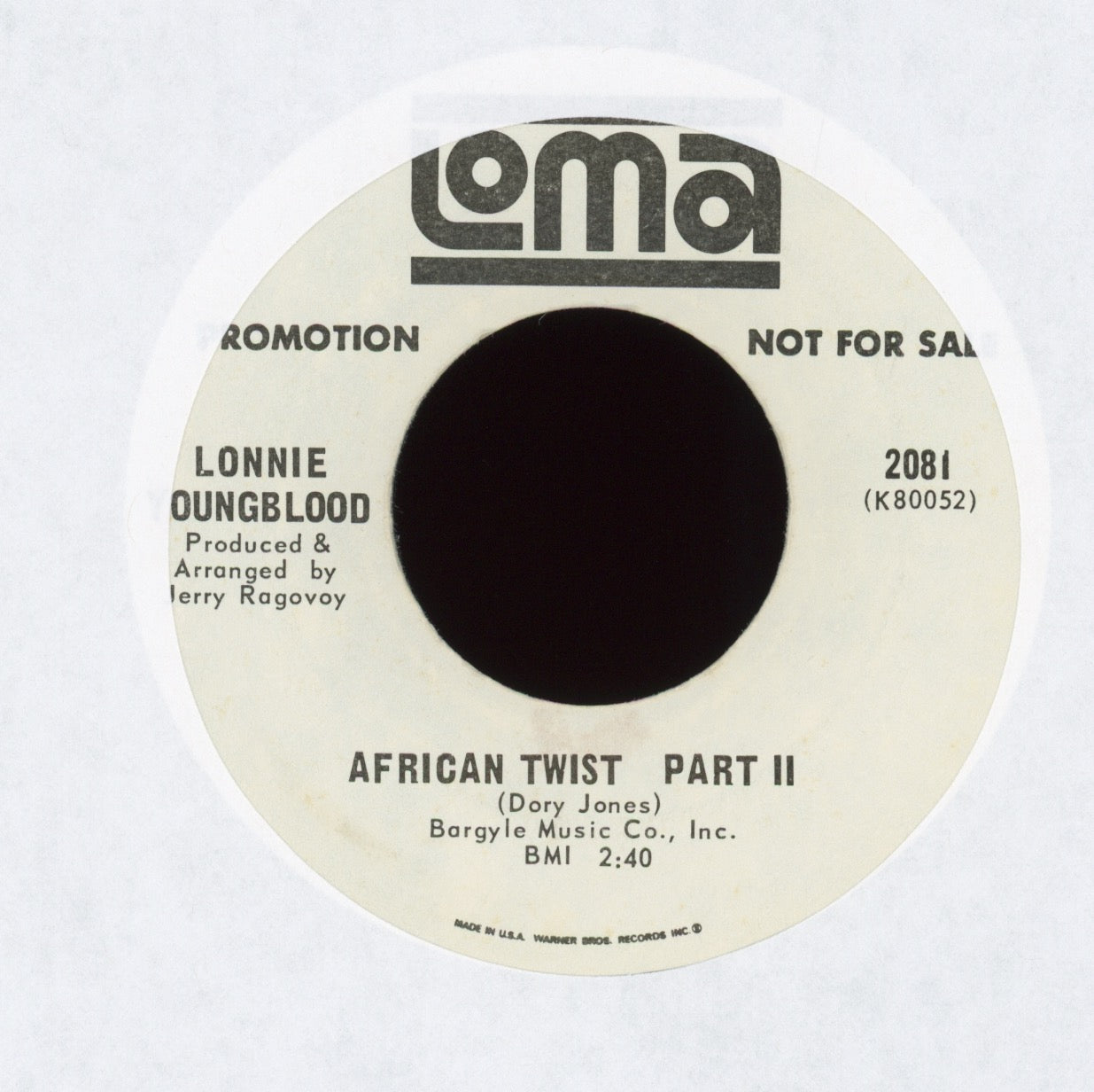 Lonnie Youngblood - African Twist on Loma Promo Funk 45