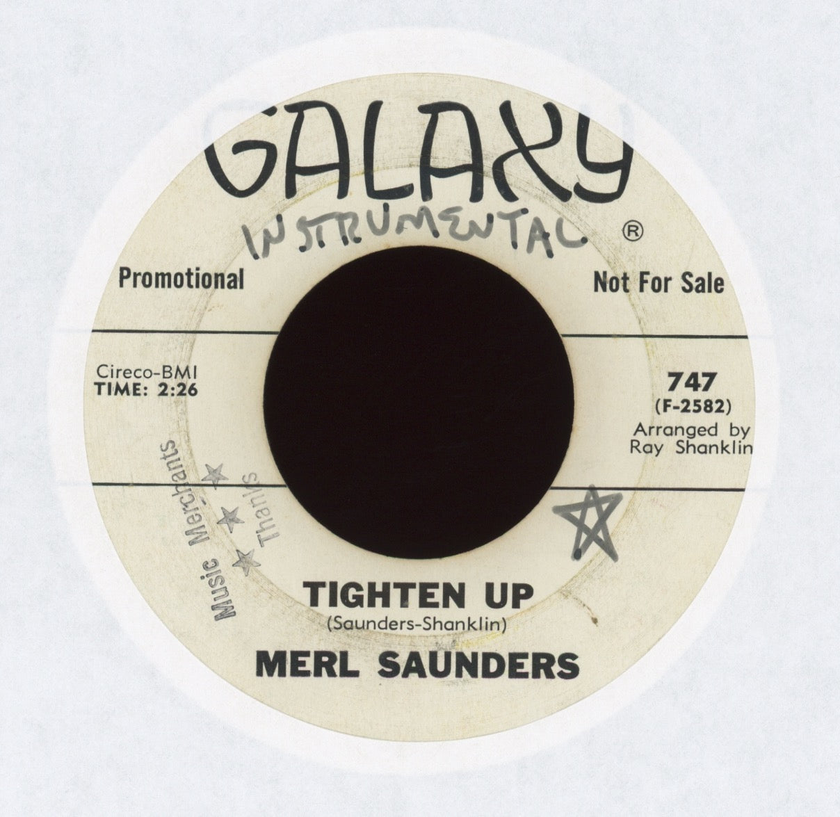 Merl Saunders - Tighten Up on Galaxy Promo Mod Soul 45