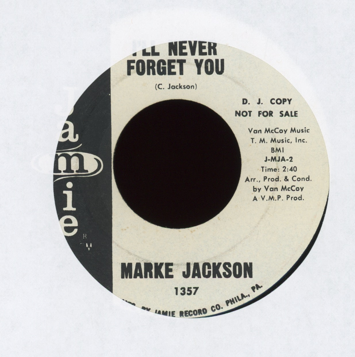Marke Jackson - Since You've Been My Girl on Jamie Promo Northern Soul 45