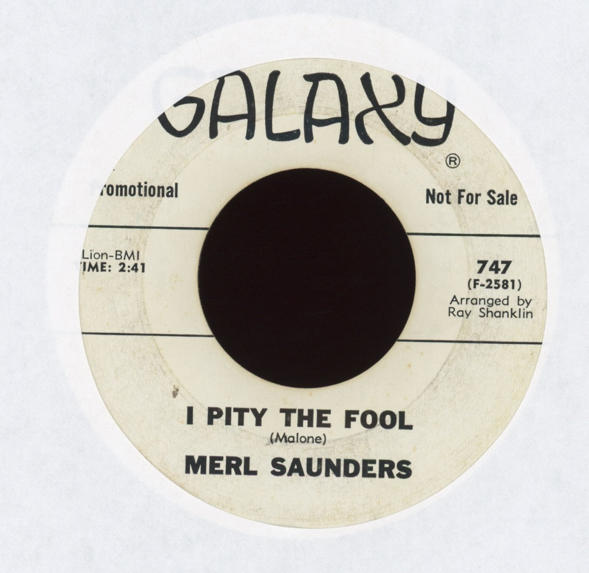 Merl Saunders - Tighten Up on Galaxy Promo Mod Soul 45