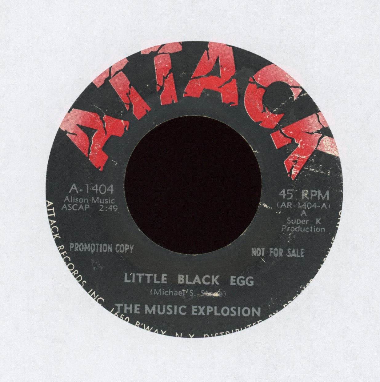 The Music Explosion - Little Black Egg on Attack Garage 45