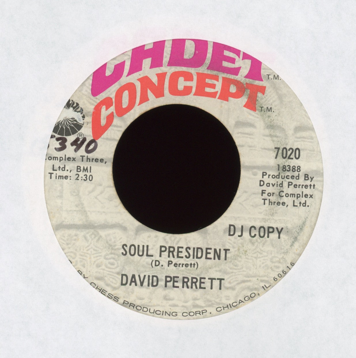 David Perrett - Soul President on Cadet Concept Promo Northern Soul 45