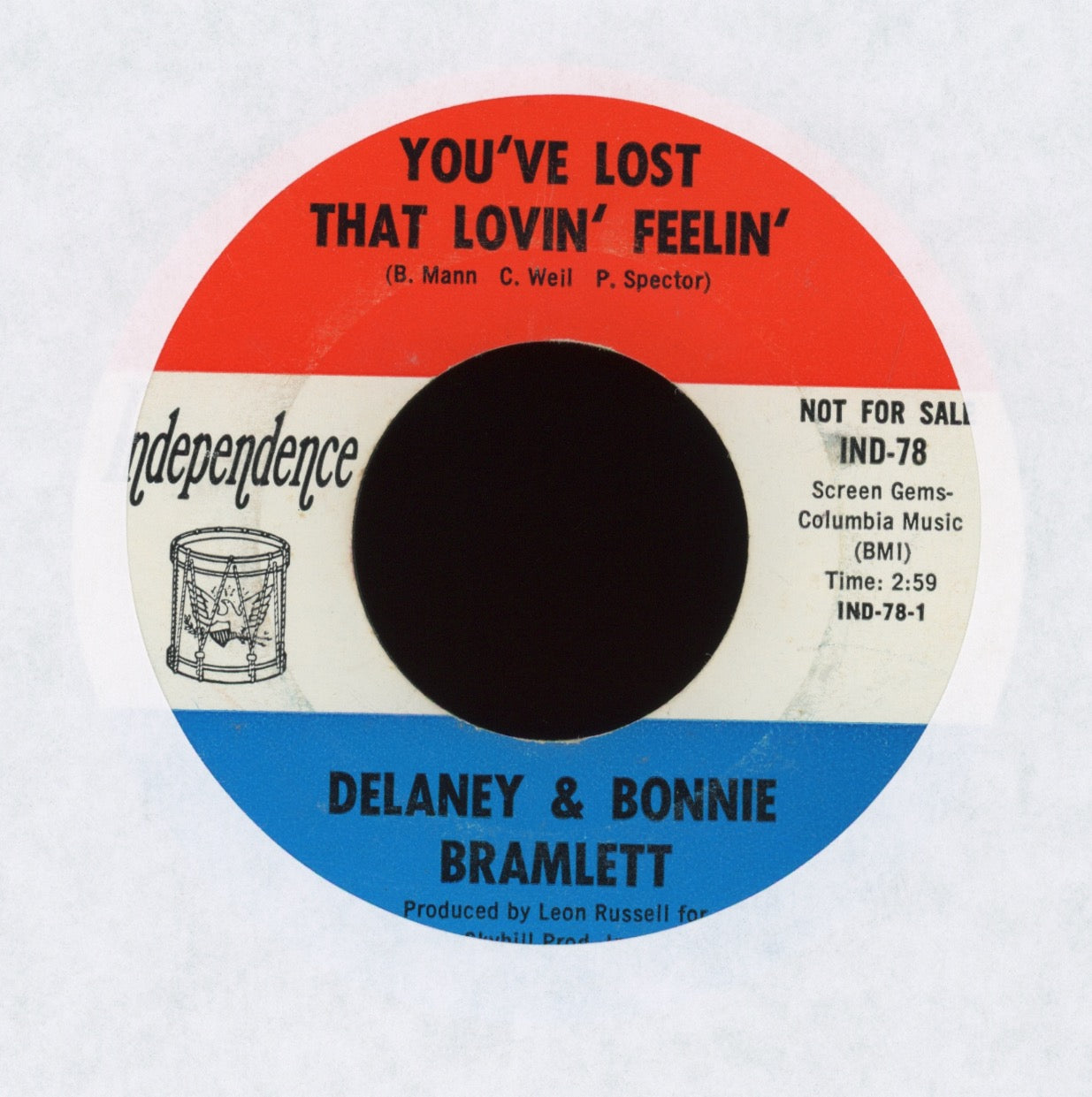 Delaney & Bonnie - You've Lost That Lovin' Feelin' on Independence Promo Blue Eyed Soul 45