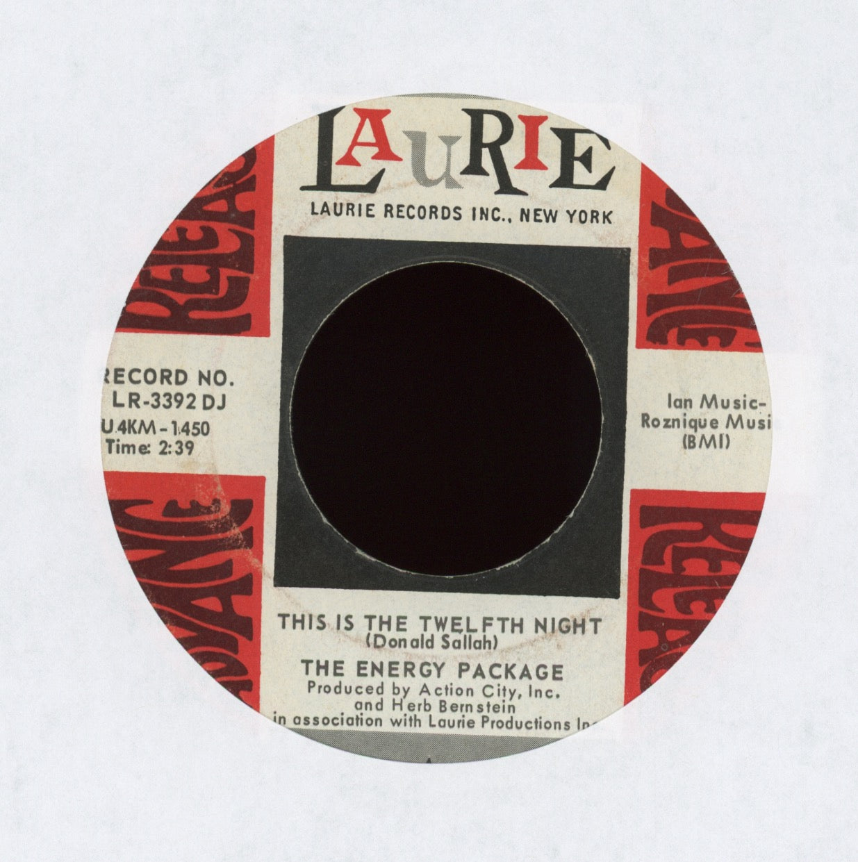 The Energy Package - This Is The Twelfth Night on Laurie Promo Garage 45