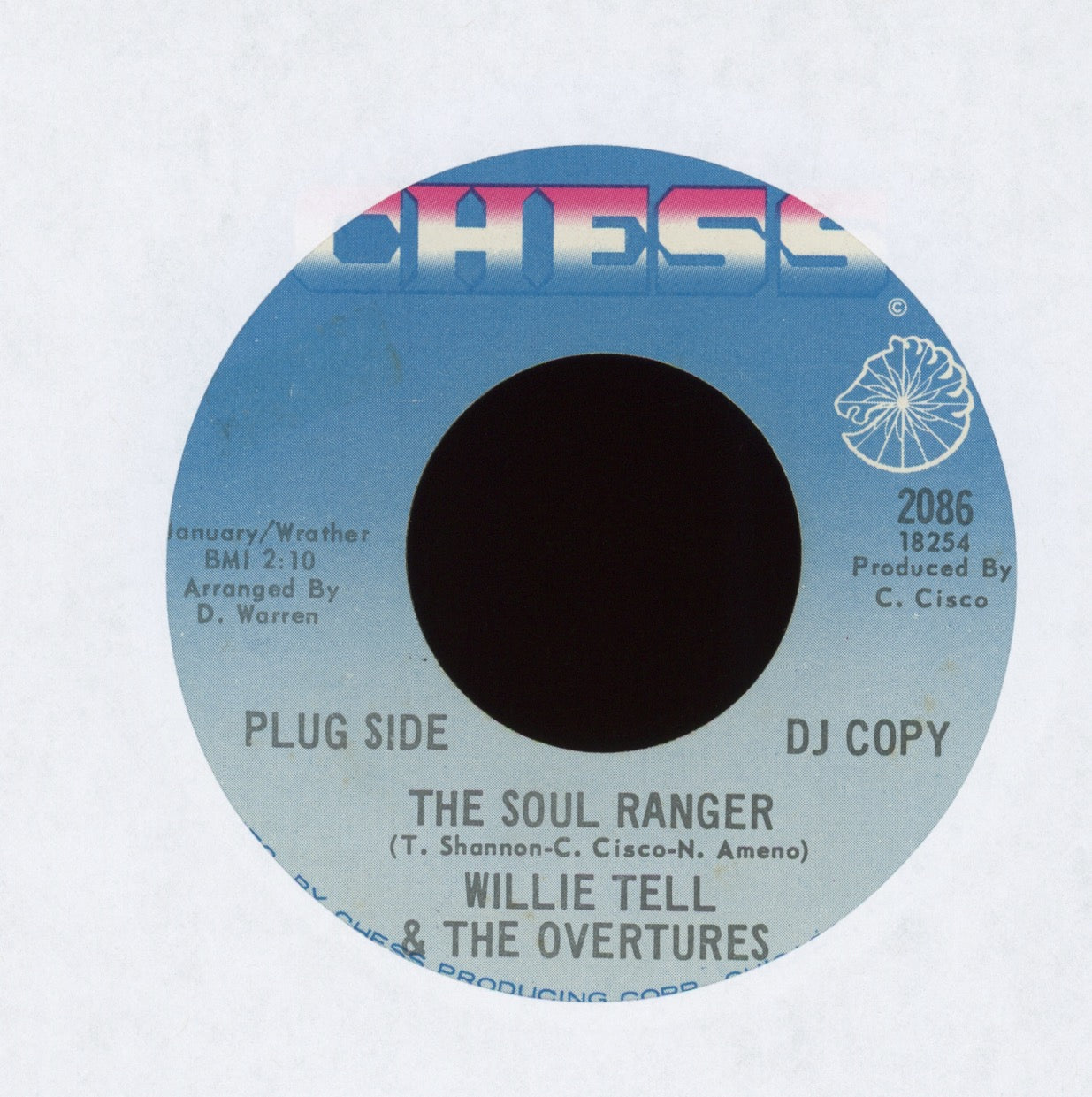 Willie Tell & The Overtures - Kick-Back on Chess Promo Funk 45 Breaks