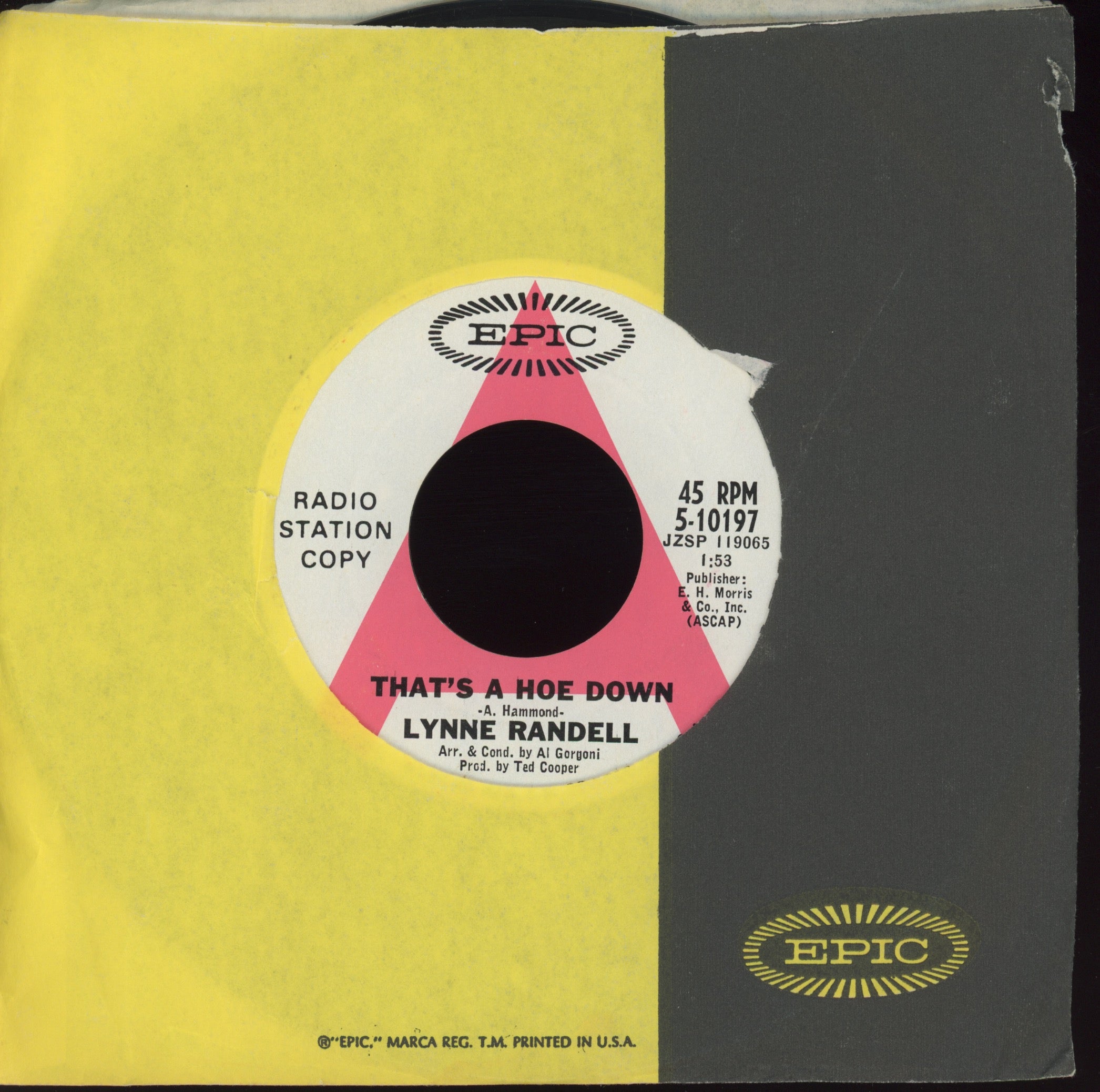 Lynne Randell - That's A Hoe Down on Epic Promo Northern Soul 45