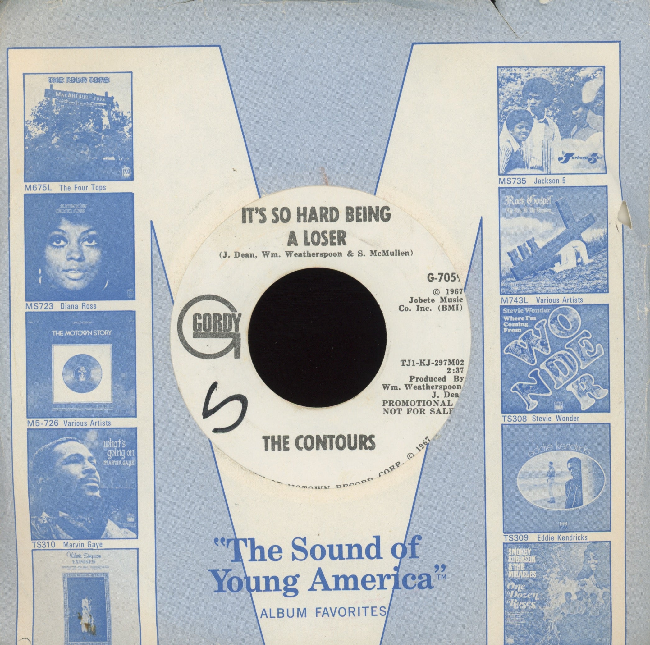 The Contours - It's So Hard Being A Loser on Gordy Promo Northern Soul 45